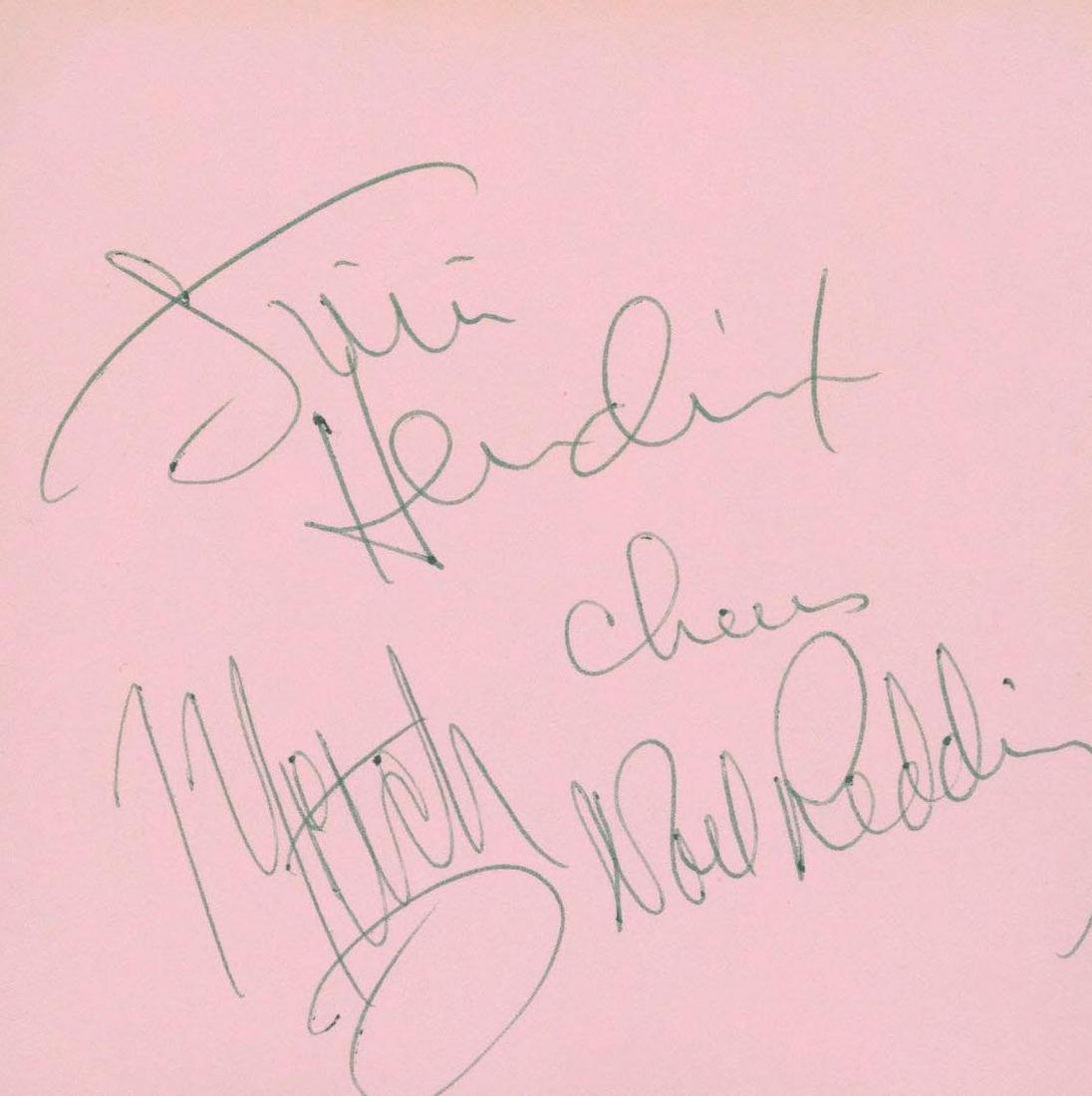 Jimi Hendrix Experience autograph slip: Jimi Hendrix Experience autograph slip signed by Jimi Hendrix Noel Redding and Mitch Mitchell