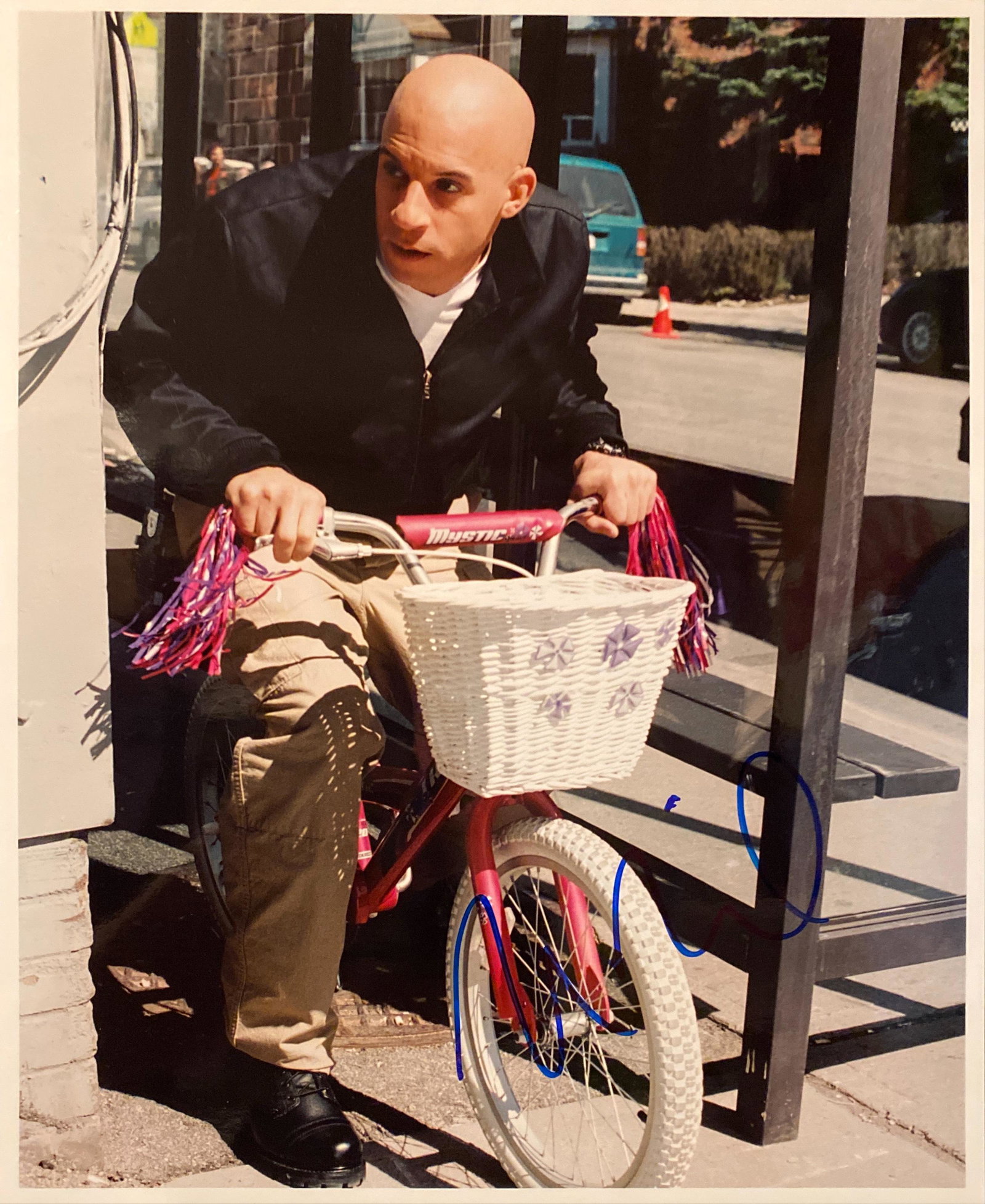 The Pacifier Vin Diesel signed movie photo: The Pacifier signed movie photo autographed by Vin Diesel. 8x10 inches