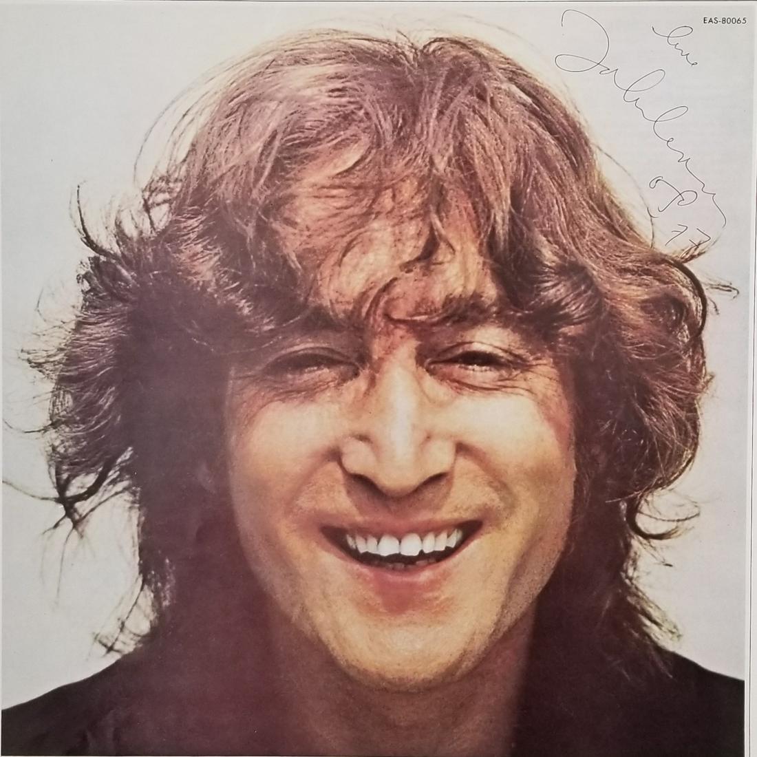 John Lennon signed Walls and Bridges album photo: Walls and Bridges signed album photo autographed by John Lennon