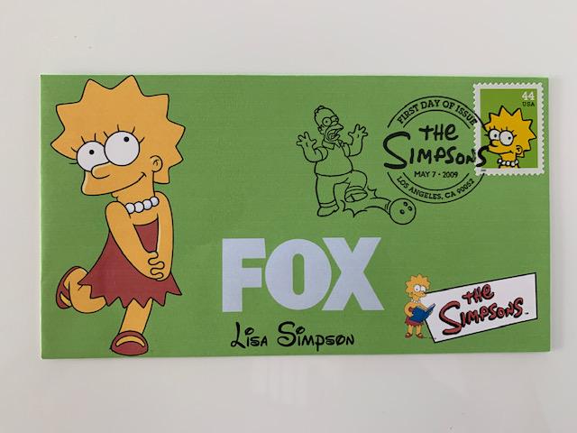 The Simpsons First Day Cover: FOX The Simpsons- Lisa Simpson First Day Issue May 7 2009