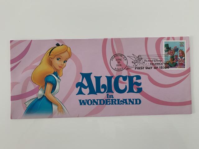 Alice in Wonderland First Day Cover: Alice in Wonderland- The Art of Disney Celebration First Day Issue June 30 2005