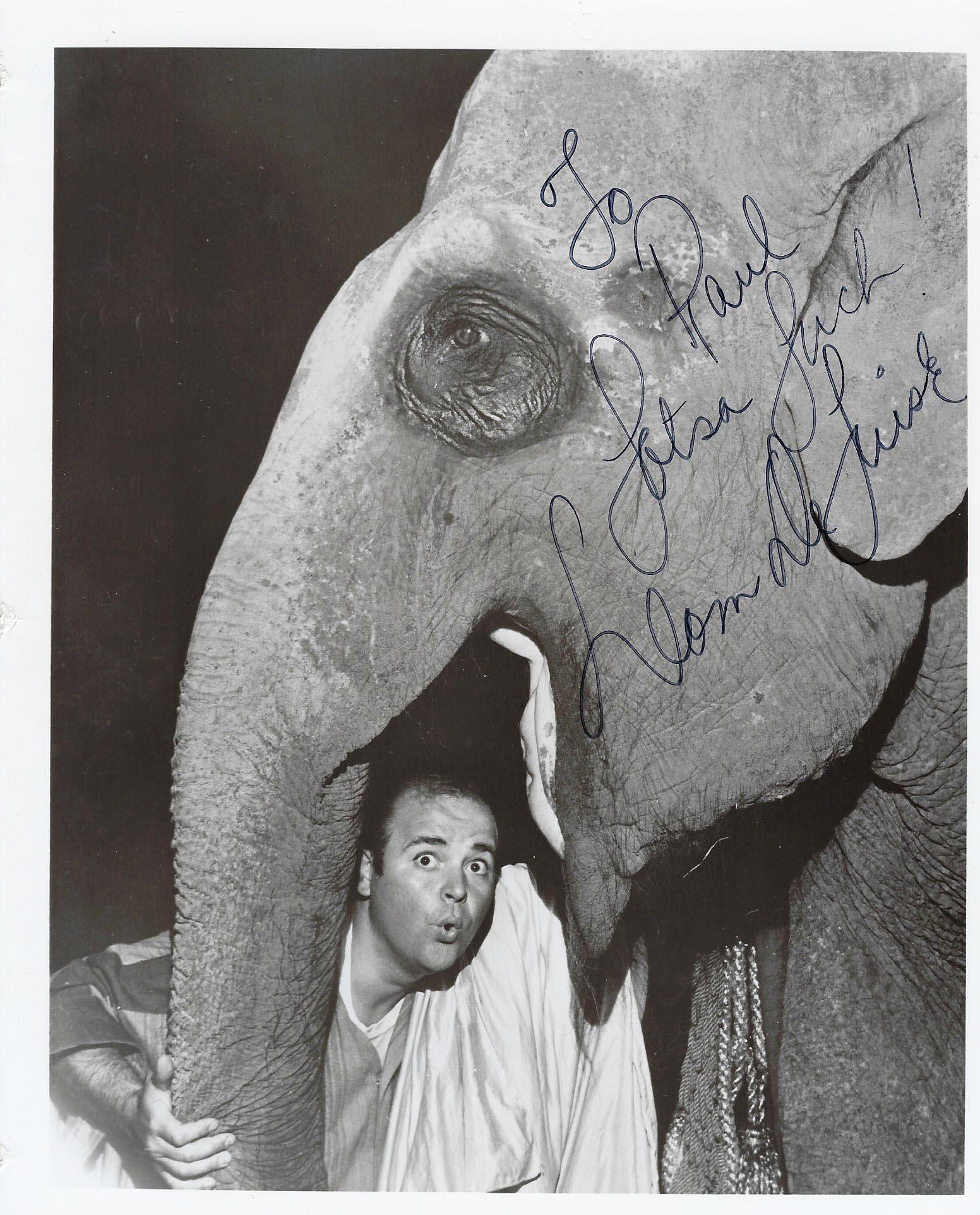 Dom DeLuise signed movie photo: Dom DeLuise signed movie photo. 8x10 inches