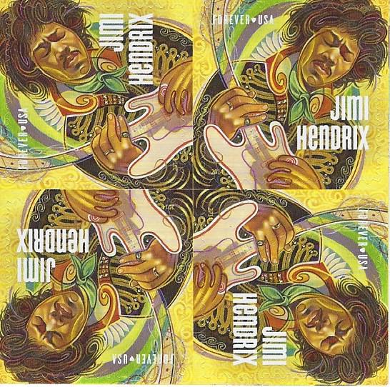 Jimi Hendrix set of 4 forever stamps: Jimi Hendrix set of 4 forever stamps
