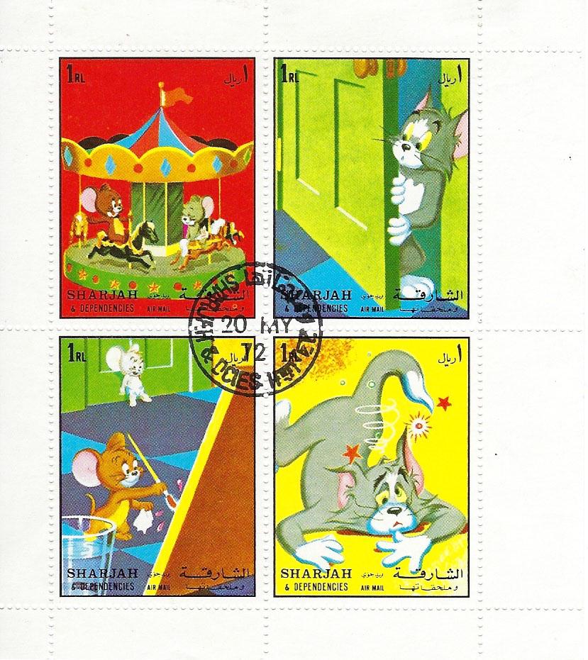 Tom and Jerry Disney - Sharjah stamp sheet: Tom and Jerry Disney - Sharjah stamp sheets