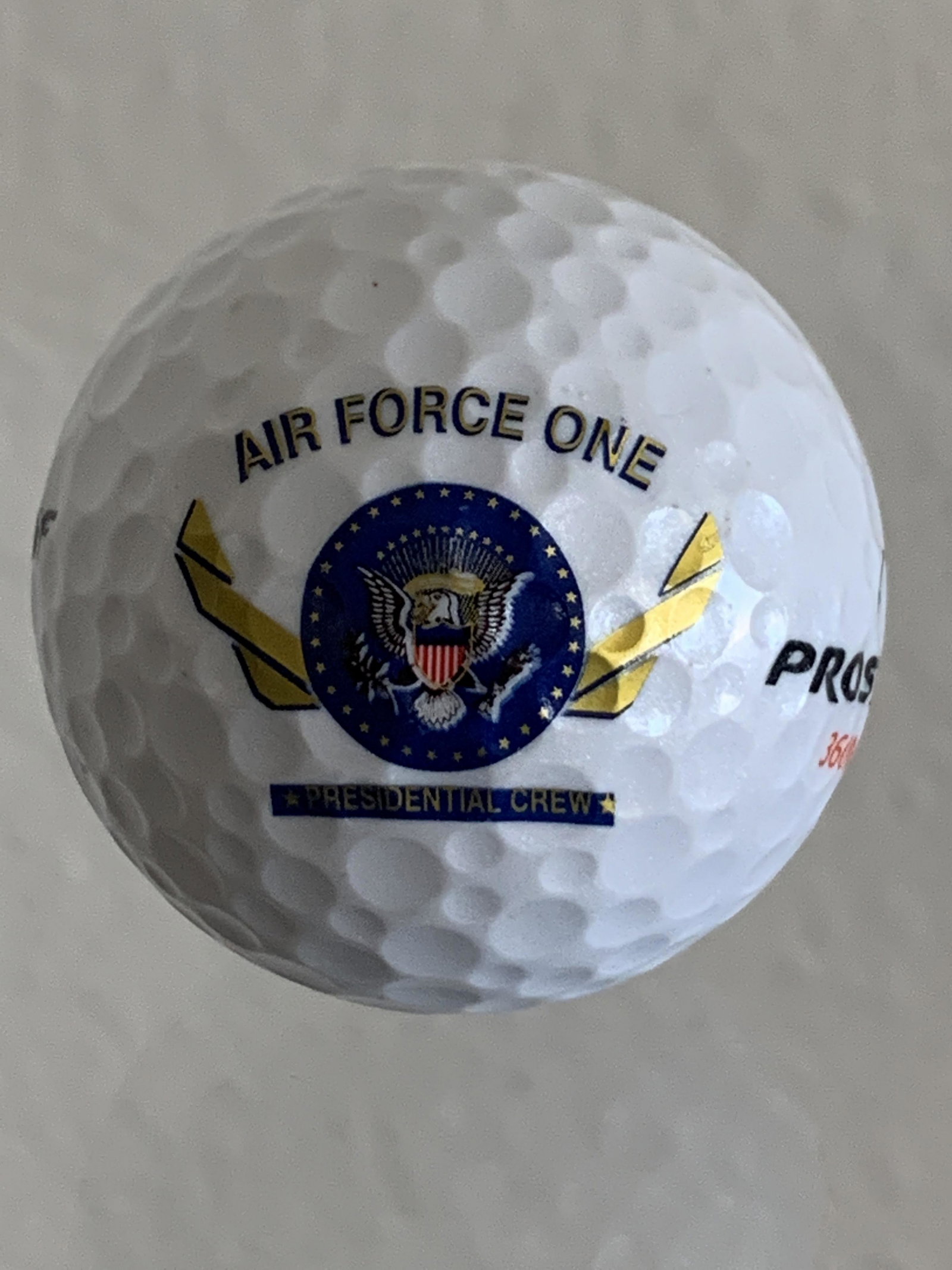 Air Force One Golf Ball: Air Force One Golf Ball. Unsigned