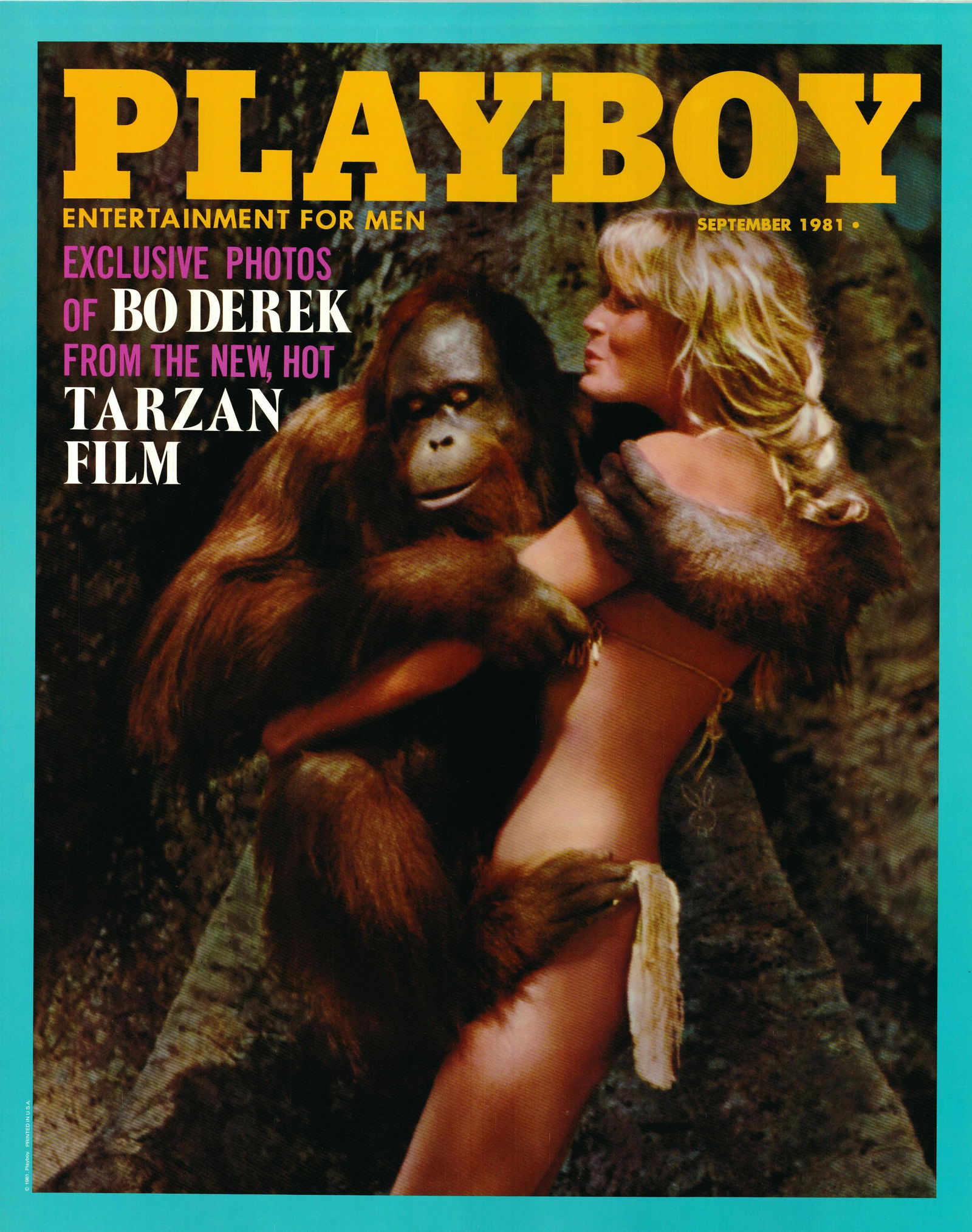 Playboy 1981 original vintage poster: Playboy 1981 original vintage poster featuring Bo Derek. 18X24 Inches