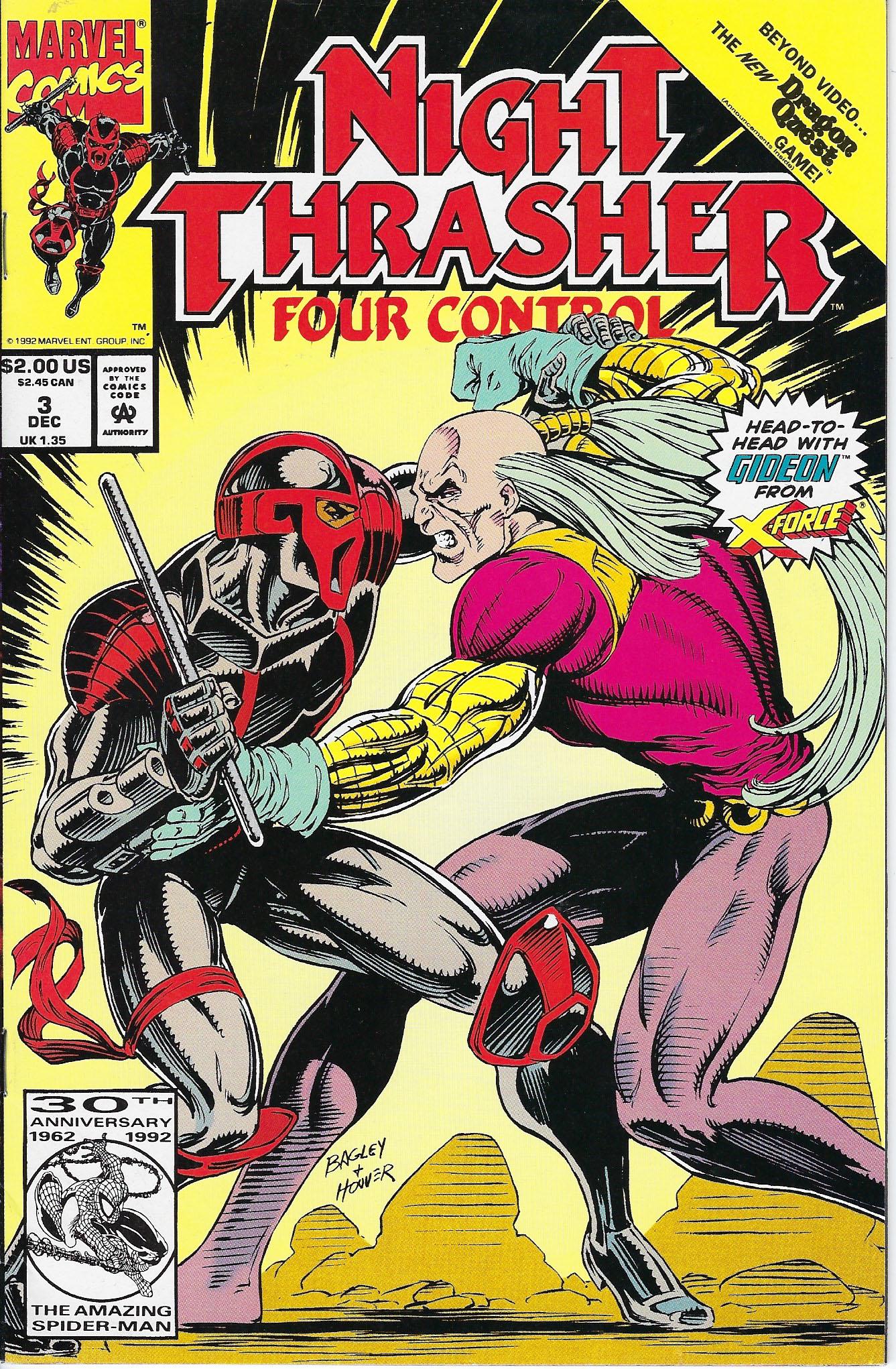 Night Thrasher Four Control Marvel Comic Book #3 (1 of 1)