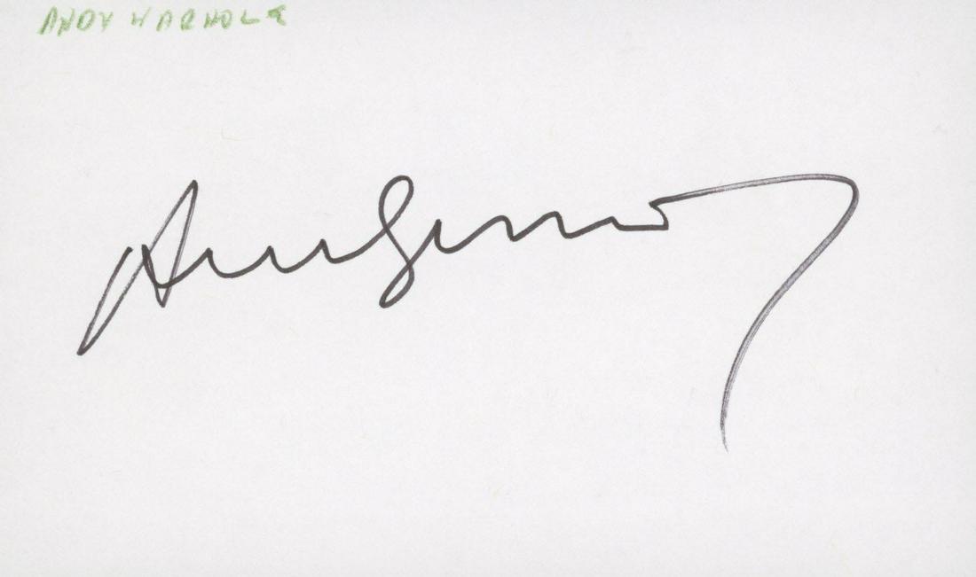 Andy Warhol signature cut: Andy Warhol signature cut