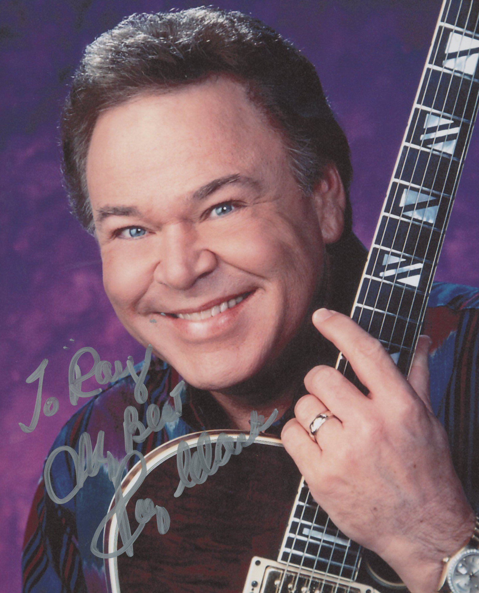 Roy Clark signed photo: Roy Clark signed photo. 8x10 inches
