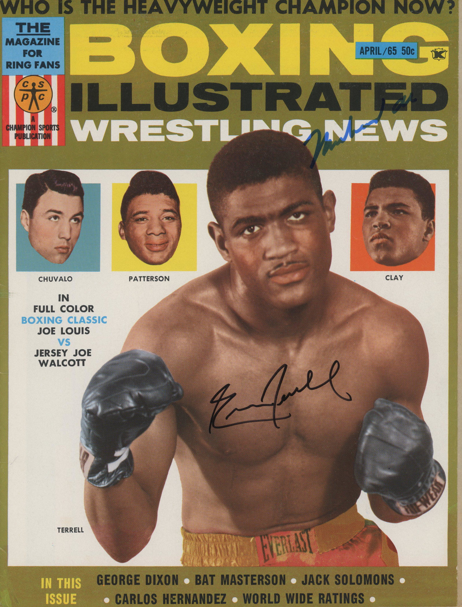 Boxing Illustrated Muhammad Ali and Ernie Terrell: Boxing Illustrated signed magazine autographed by Muhammad Ali and Ernie Terrell