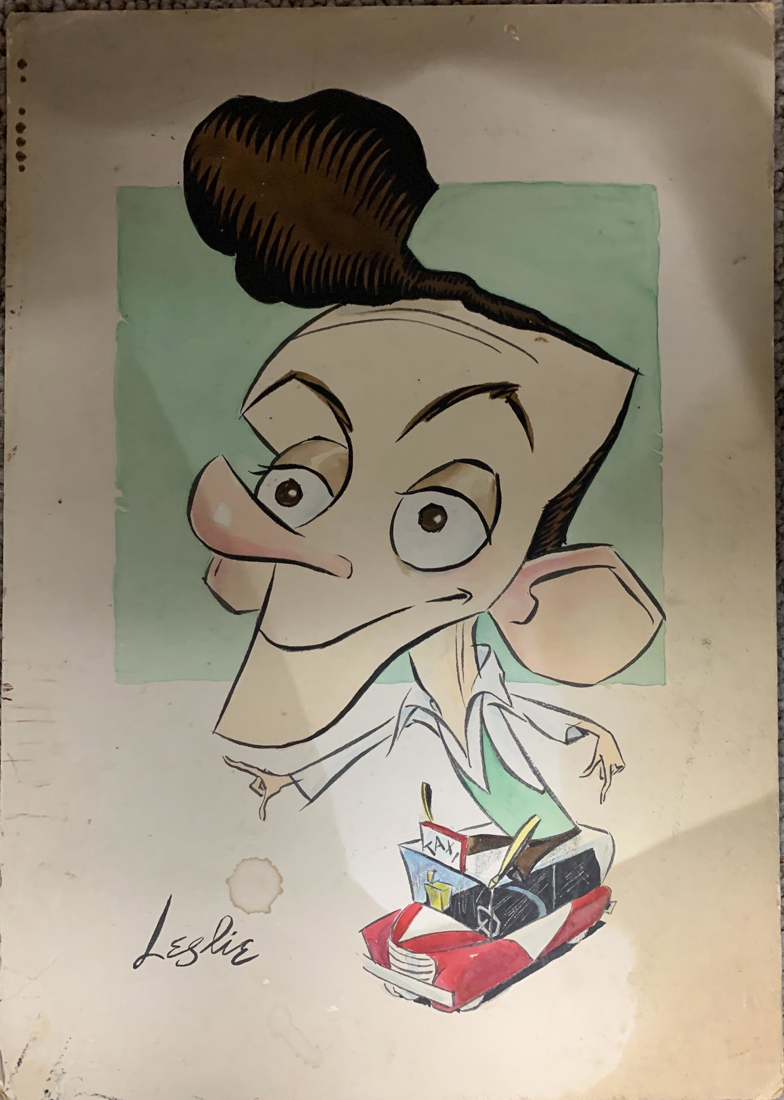 Miles Leslie Eddie Cantor original art work: Miles Leslie Eddie Cantor original art work. 10x14 inches