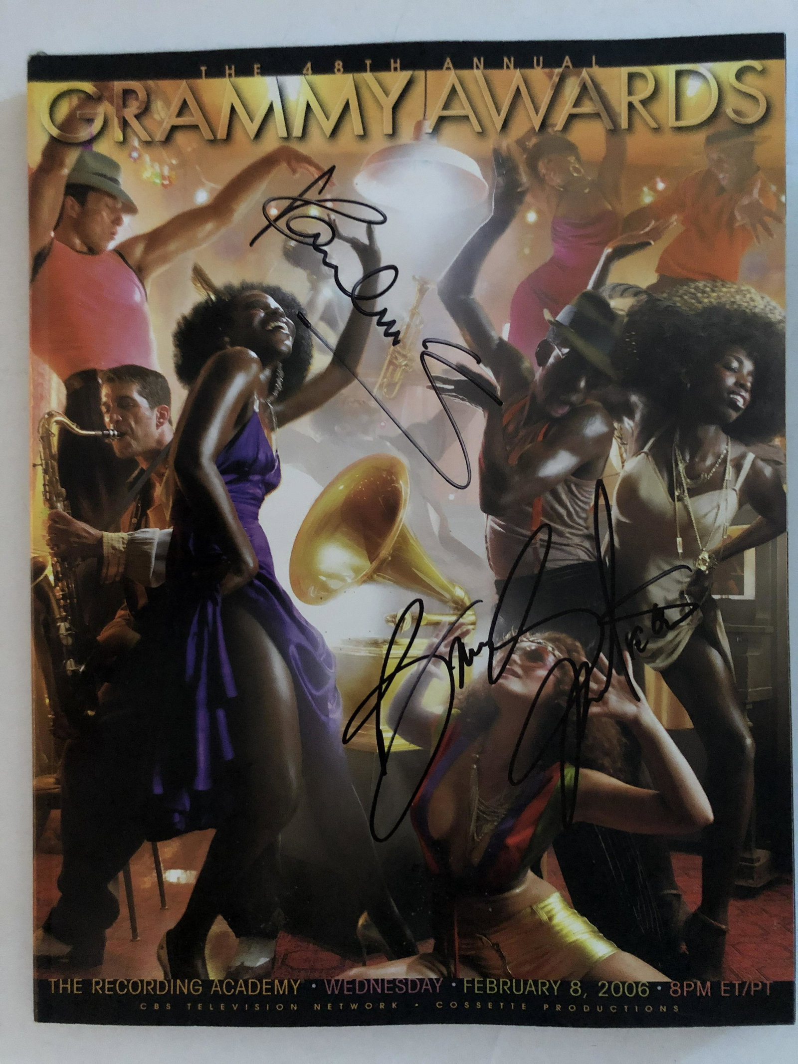 Paul McCartney and Bruce Springsteen singed Grammy: Grammy Awards book signed by Paul McCartney and Bruce Springsteen