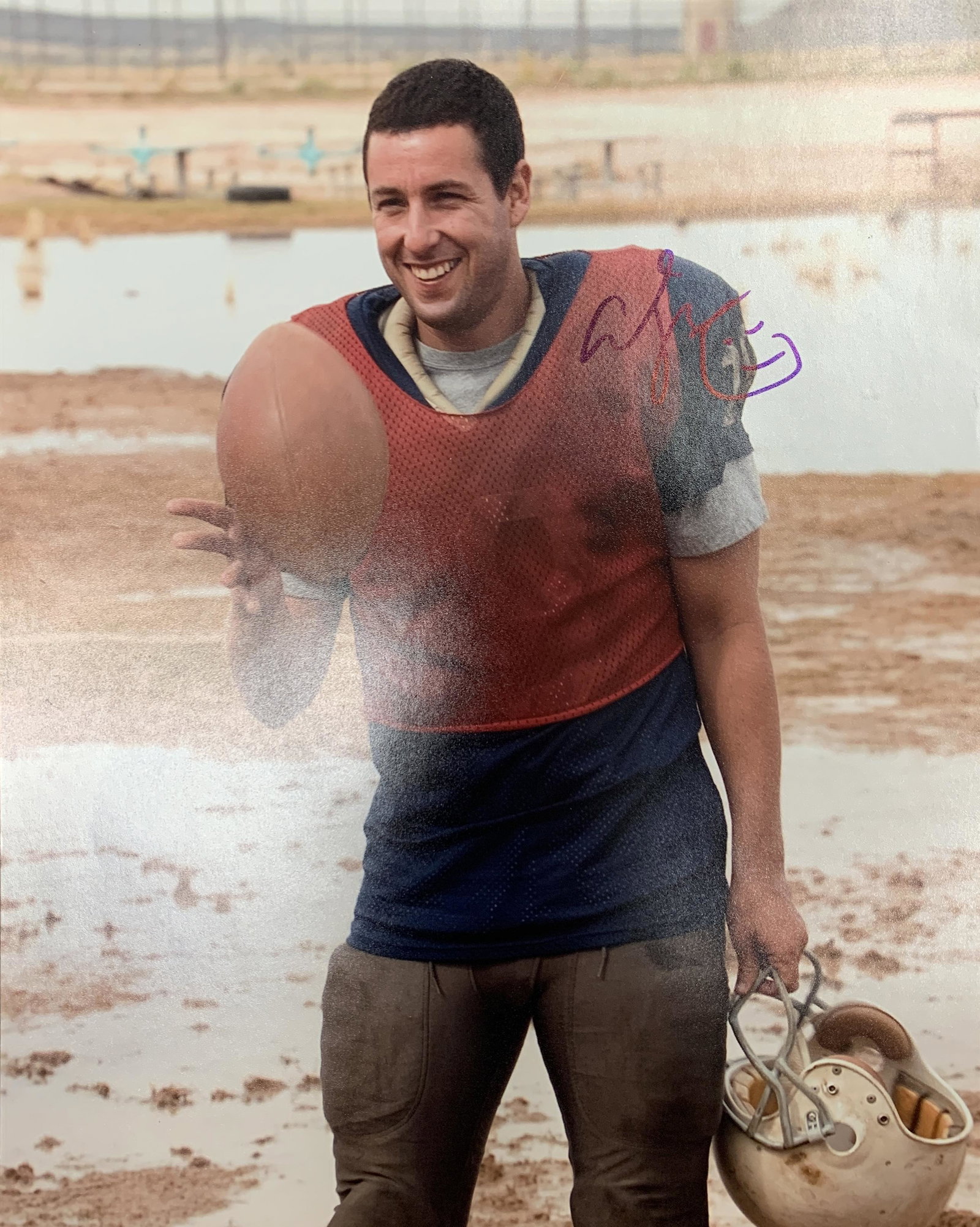 Adam Sandler The Longest Yard signed photo: Adam Sandler The Longest Yard signed photo. 11x14 inches