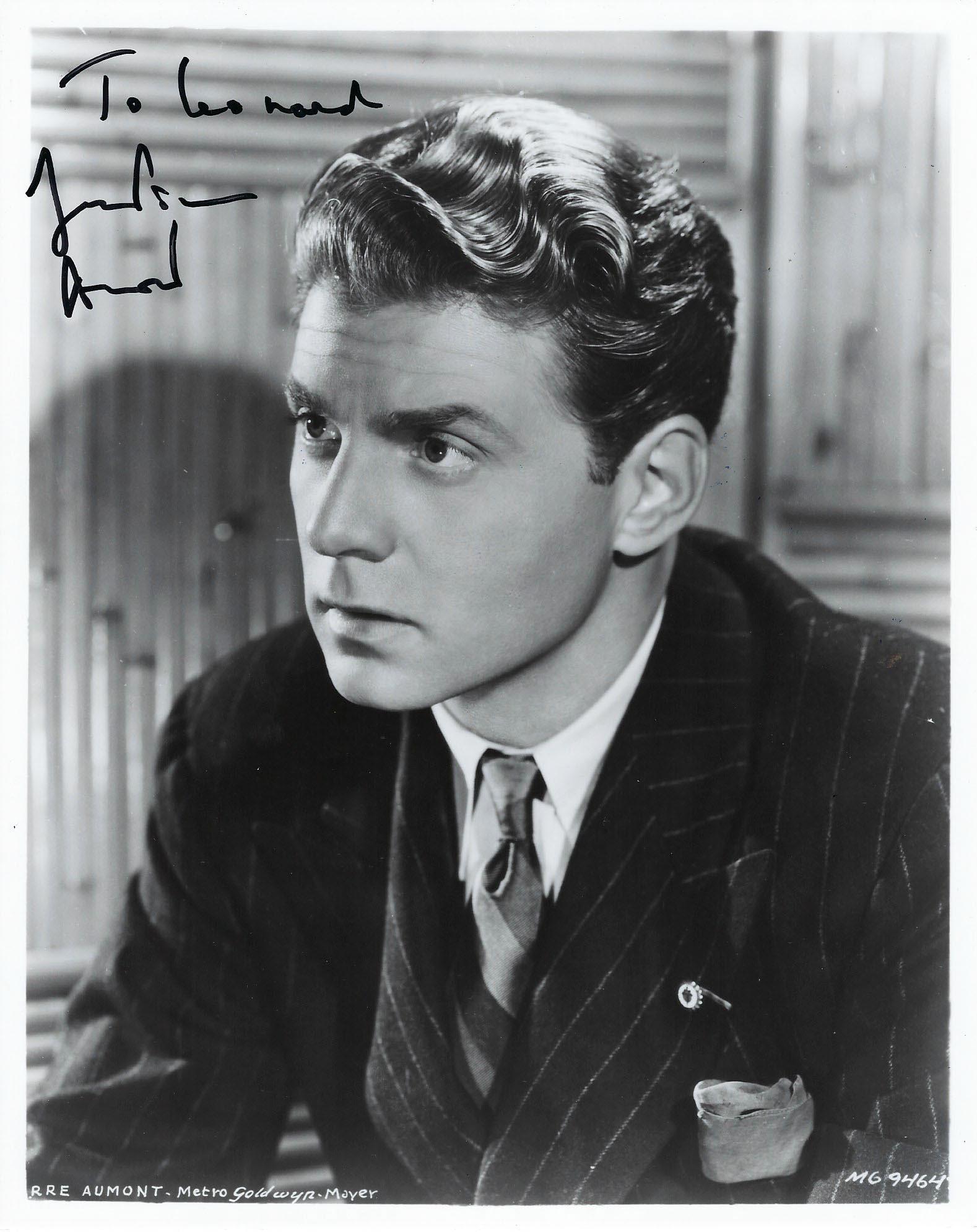 Jean-Pierre Aumont signed photo: Jean-Pierre Aumont signed photo. 8x10 inches