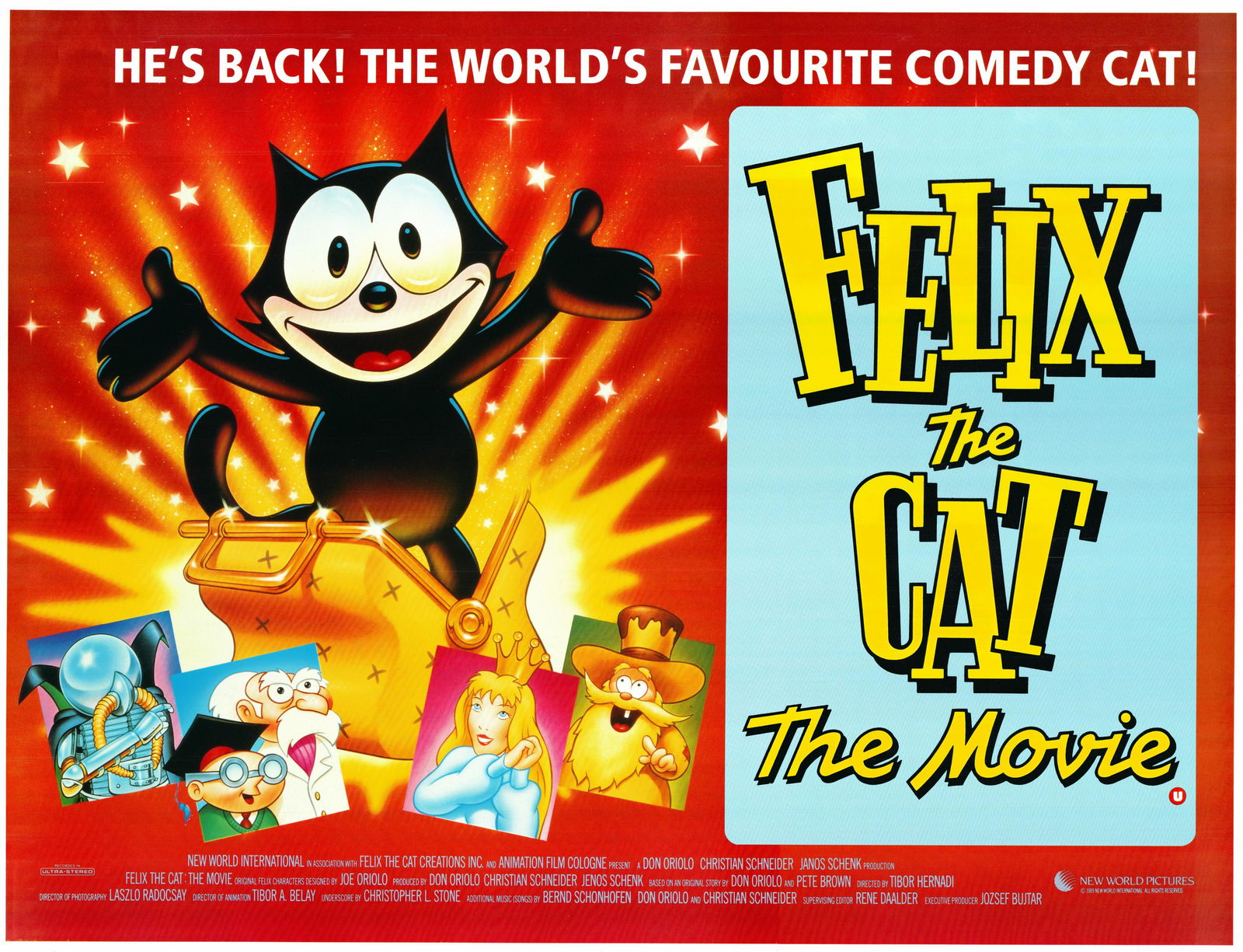 Felix the Cat: The Movie 1989 original vintage one: Felix the Cat: The Movie 1989 original vintage one sheet poster. 30x40 inches