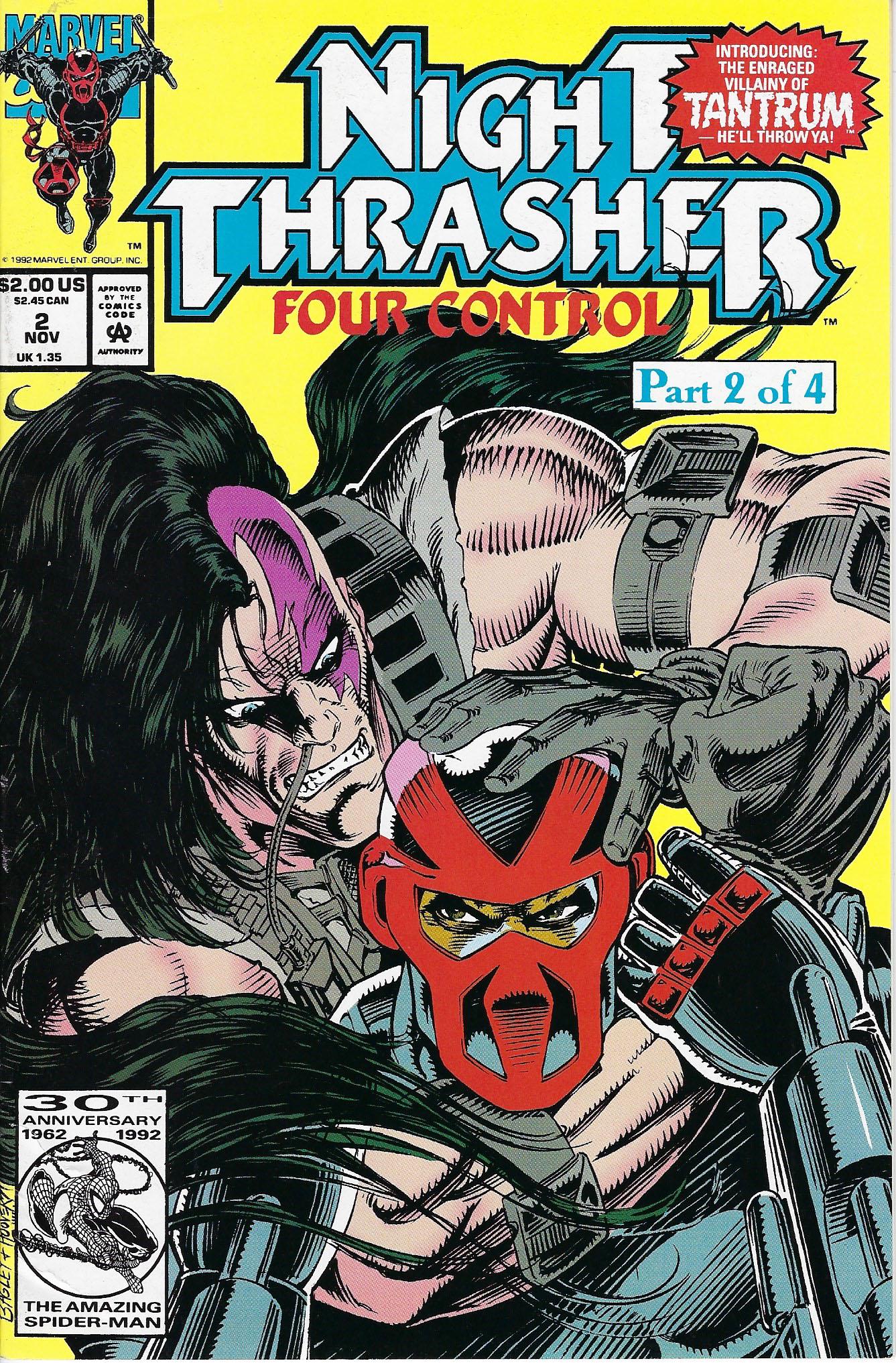 Night Thrasher Four Control Marvel Comic Book #2 (1 of 1)