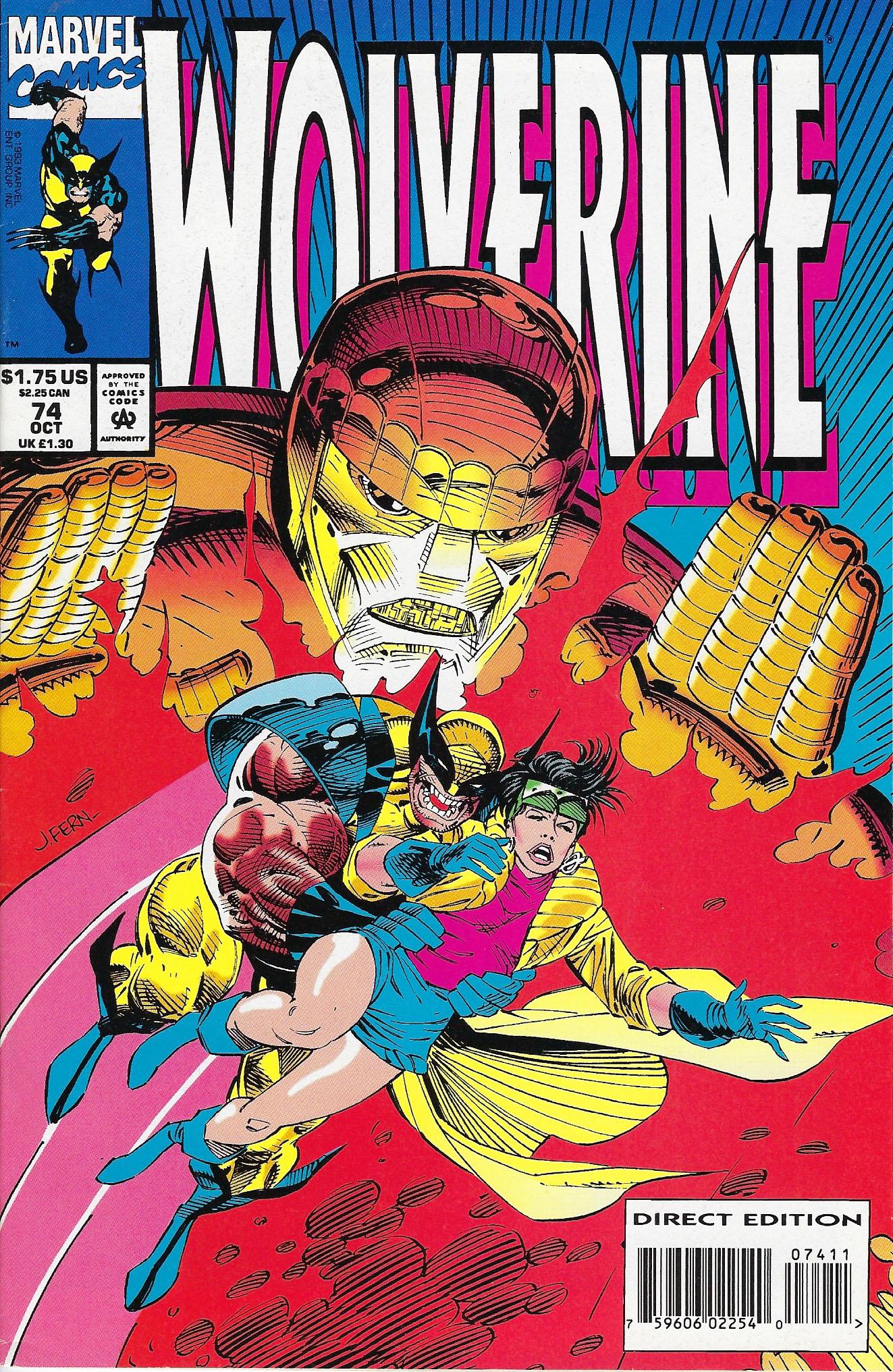 Wolverine Marvel Comic Book #74 (1 of 1)