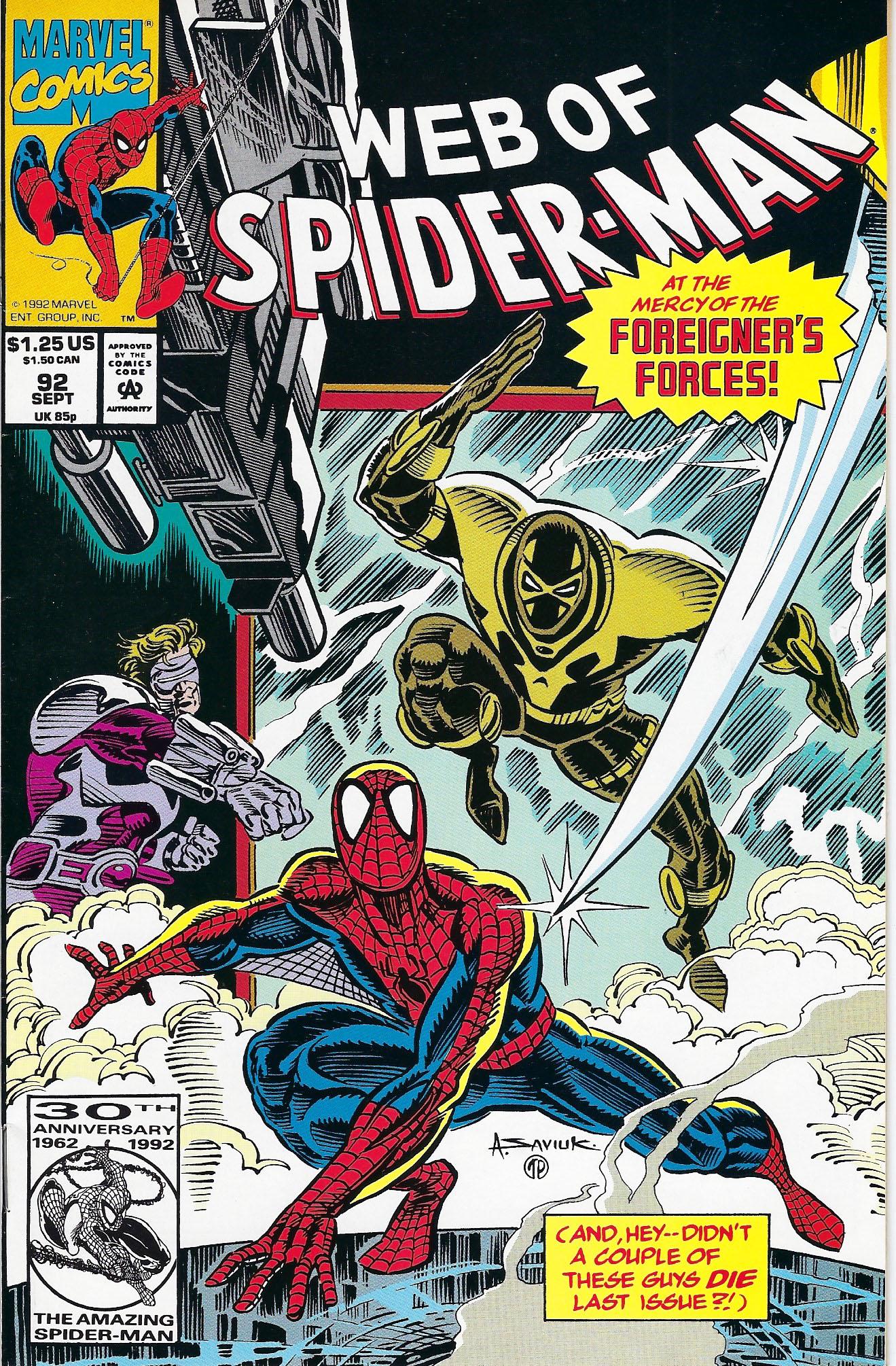 Web of Spider-Man Marvel Comic Book #92 (1 of 1)