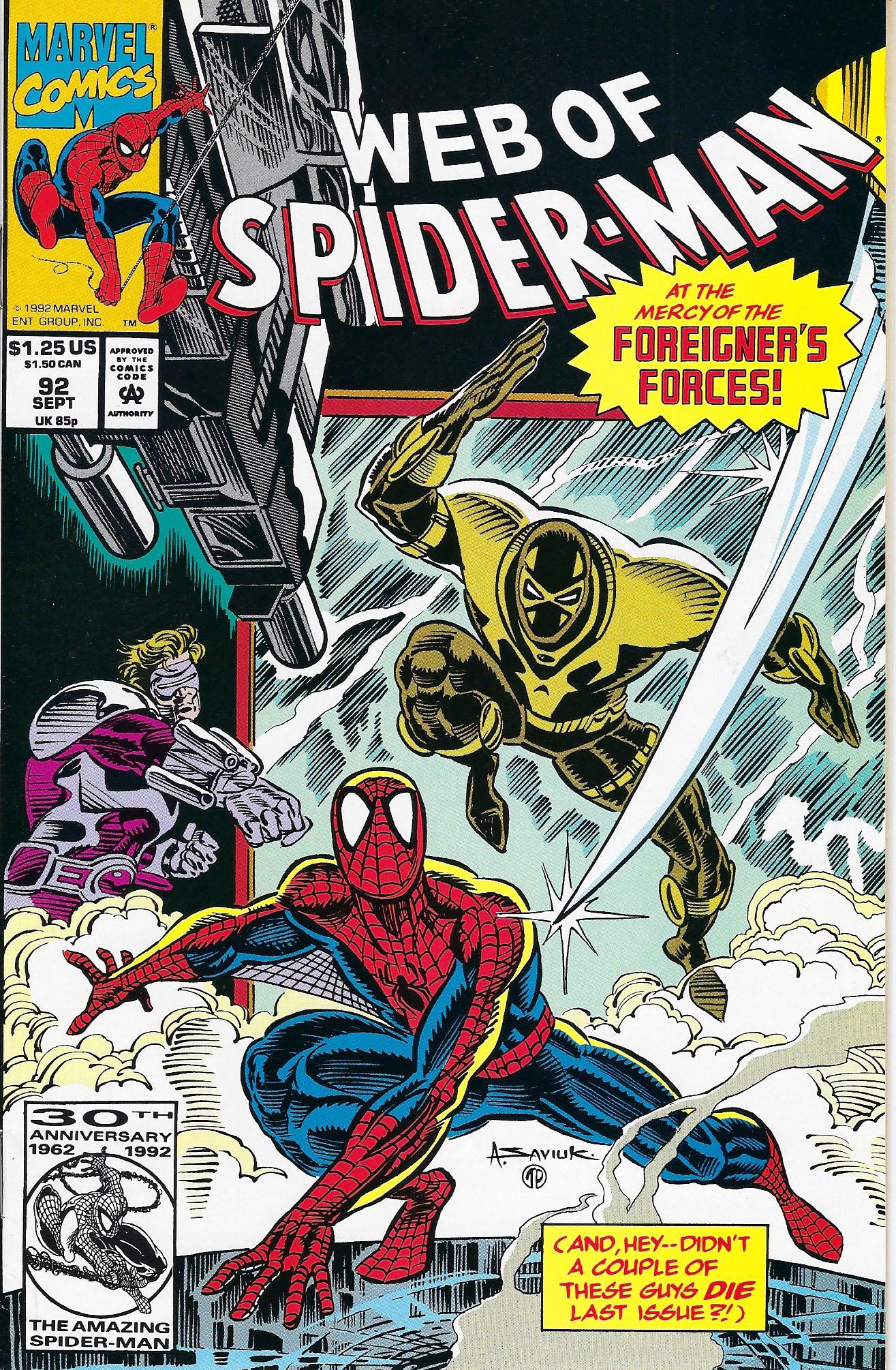 Web of Spider-Man Marvel Comic Book #92 (1 of 1)