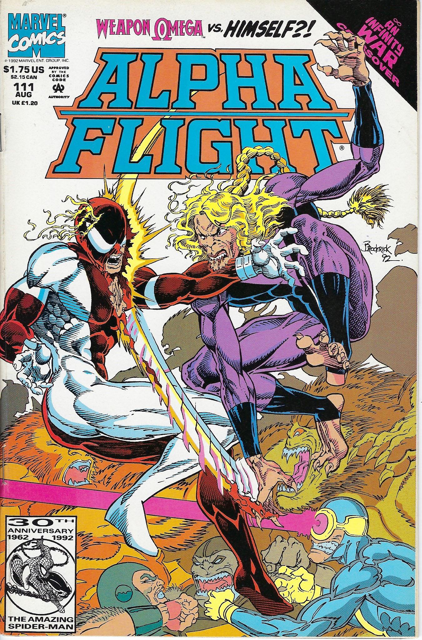 Alpha Flight Marvel Comic Book #111 (1 of 1)