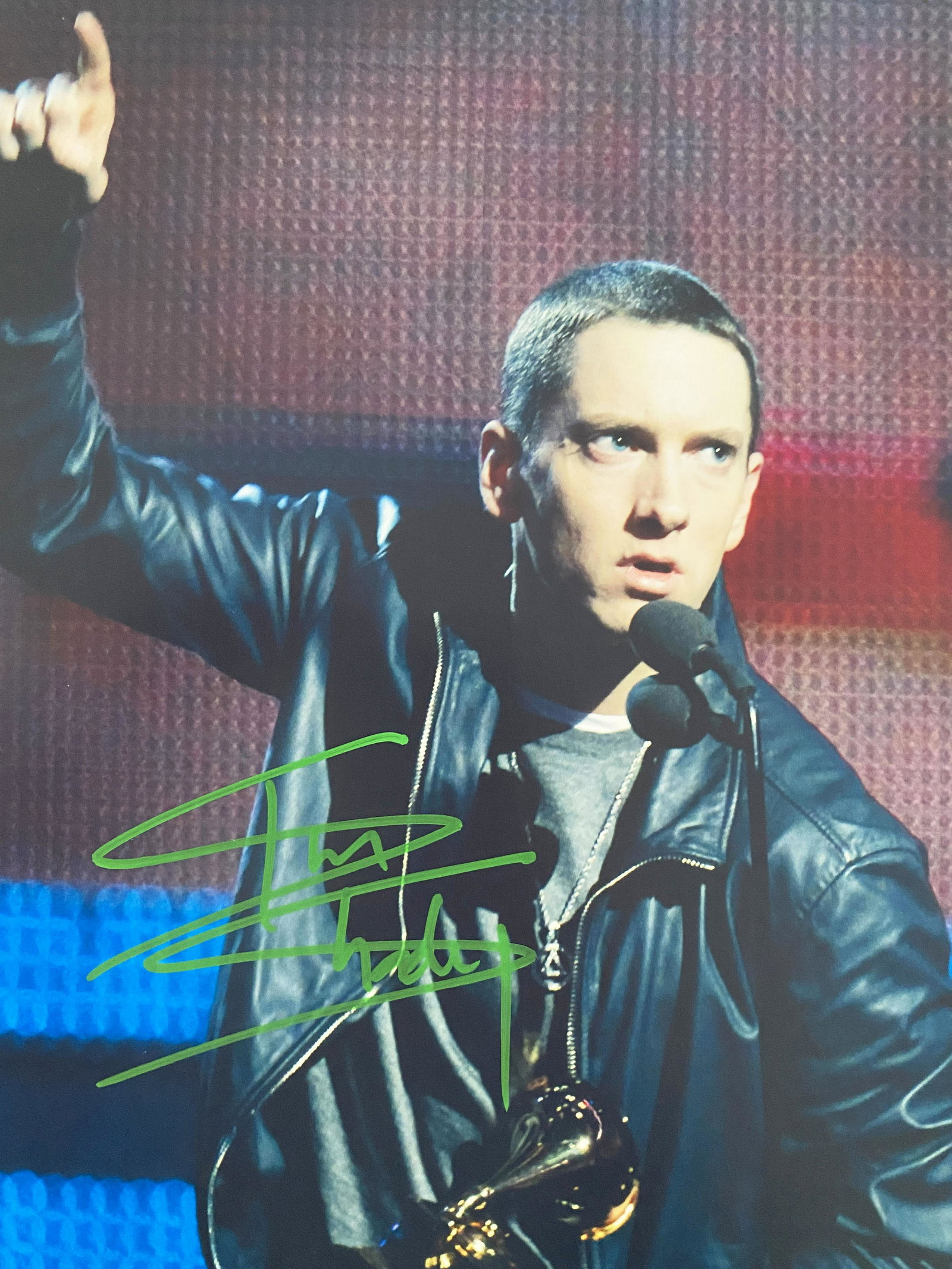 Eminem Slim Shady signed photo: Eminem signed Slim Shady autographed photo. 8x10 inches