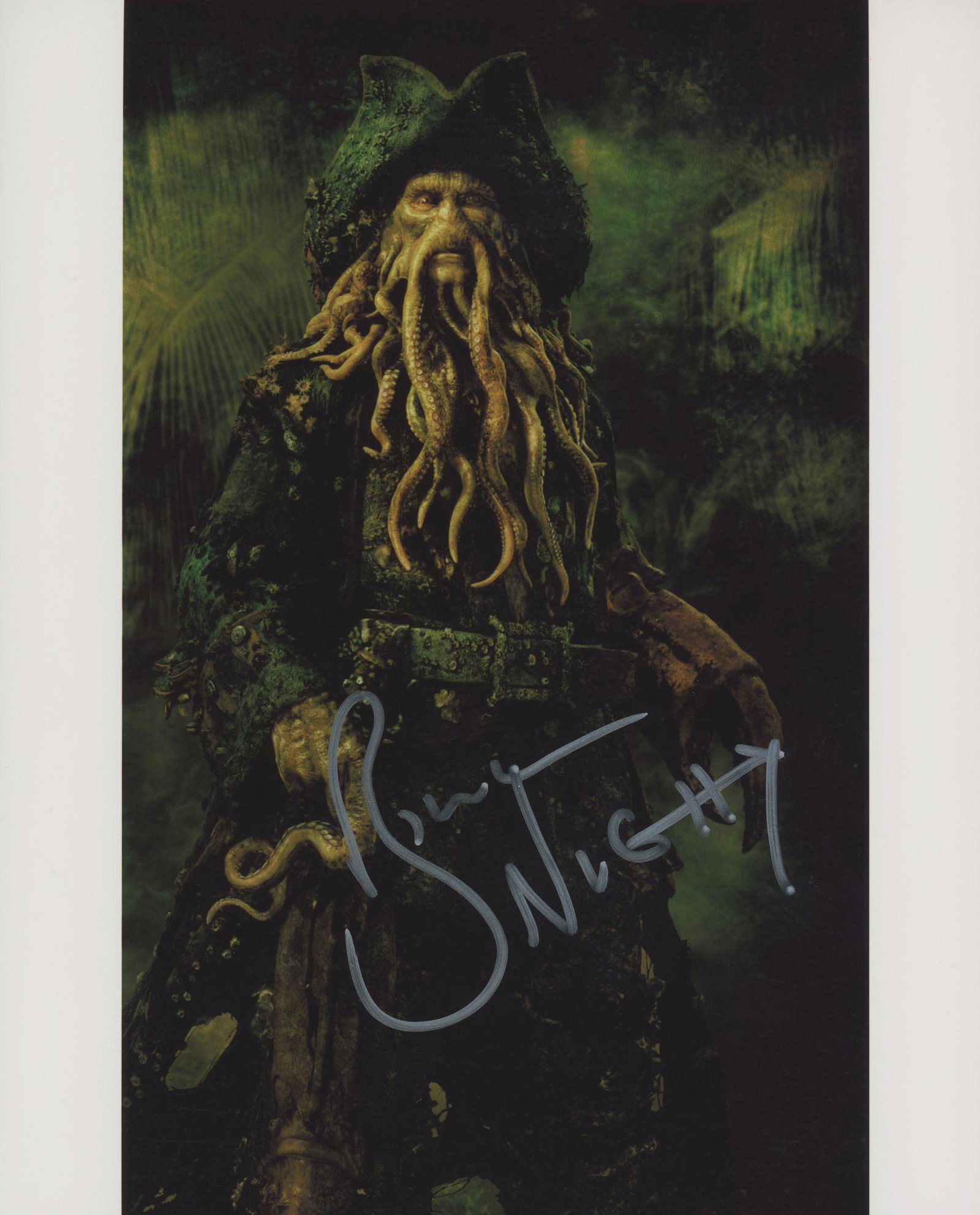 Pirates of the Caribbean Bill Nighy signed movie photo: Pirates of the Caribbean signed movie photo autographed by Bill Nighy. 8x10 inches
