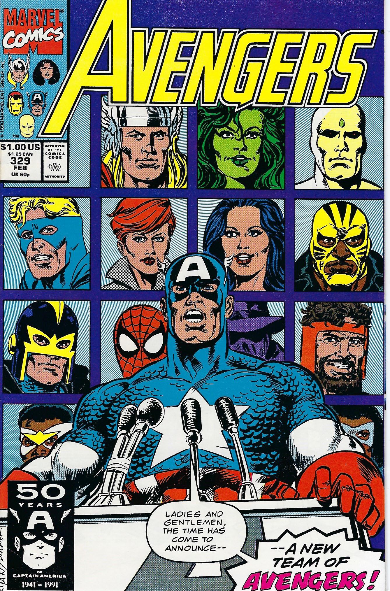 Avengers Marvel Comic Book #329 (1 of 1)