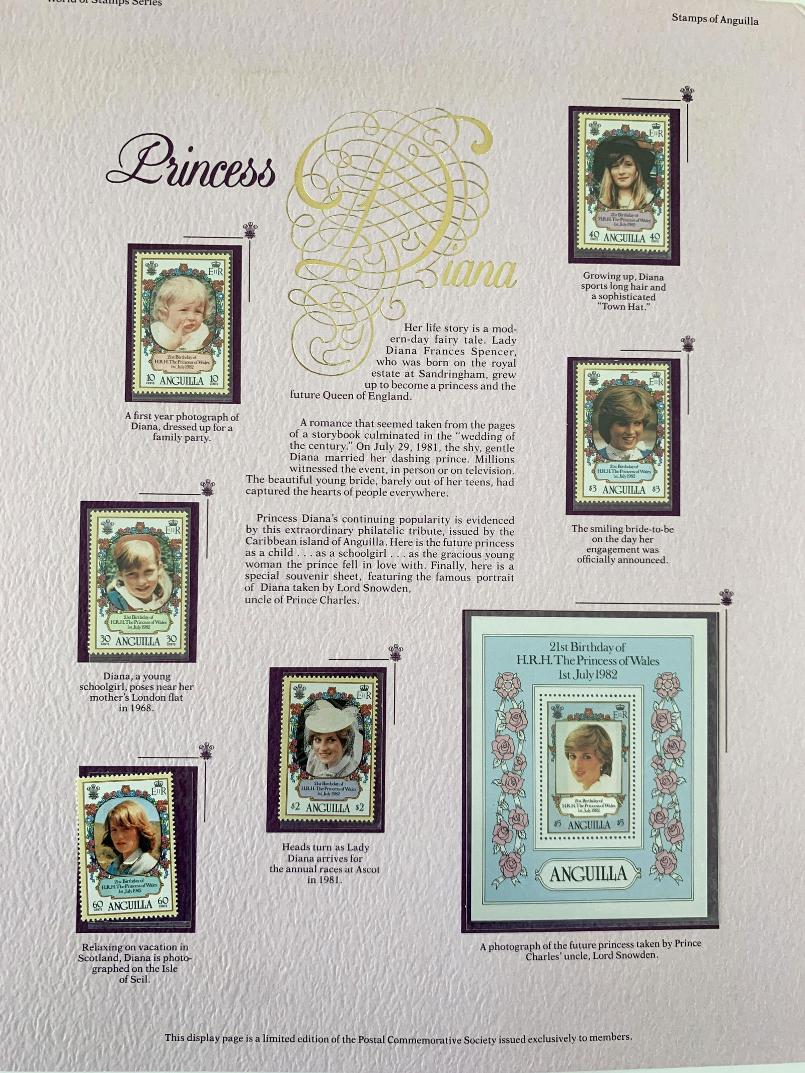 Princess Diana Stamp Set (1 of 1)