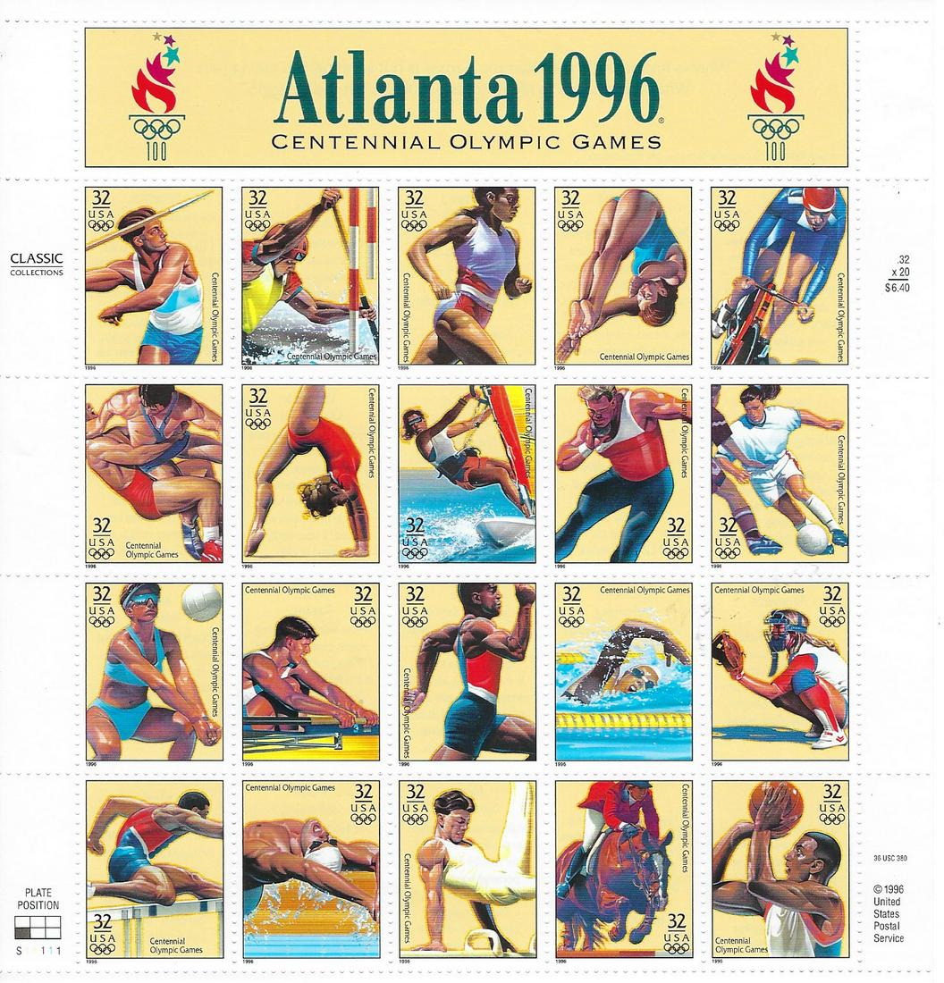 Atlanta 1996 Olympics Stamps (1 of 1)