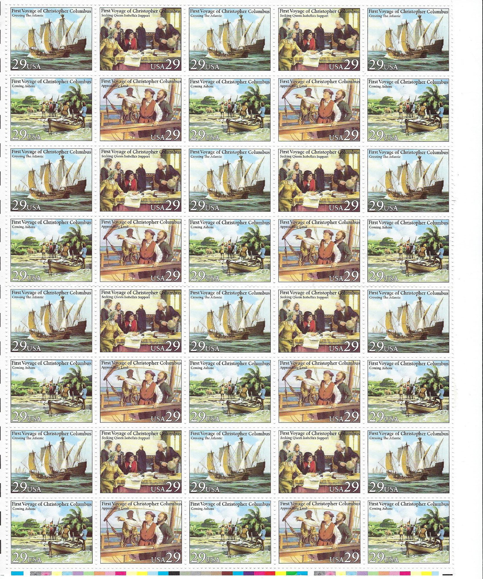 Christopher Columbus Stamp sheet (1 of 1)