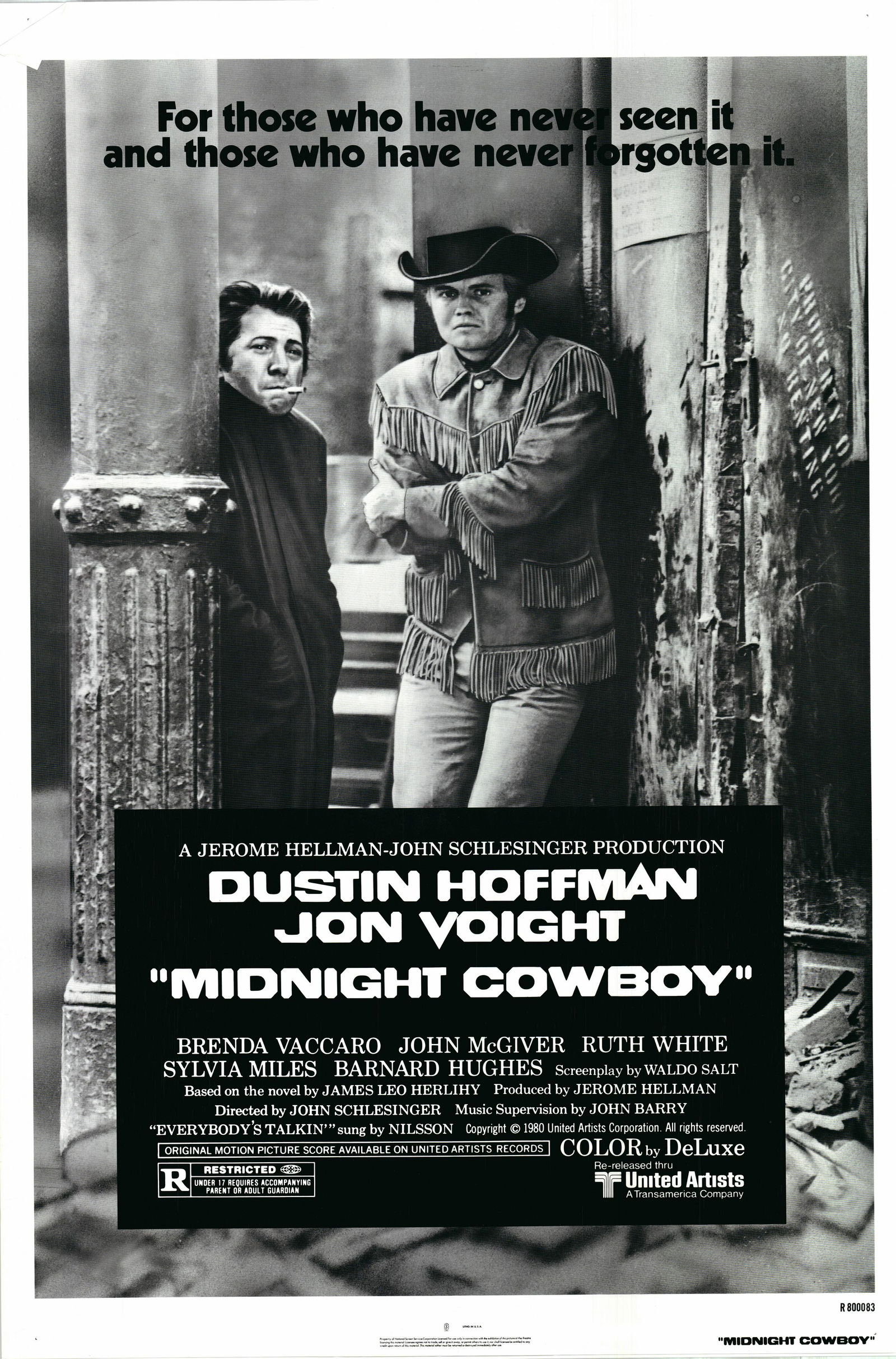 Midnight Cowboy 1980R original vintage movie poster (1 of 1)