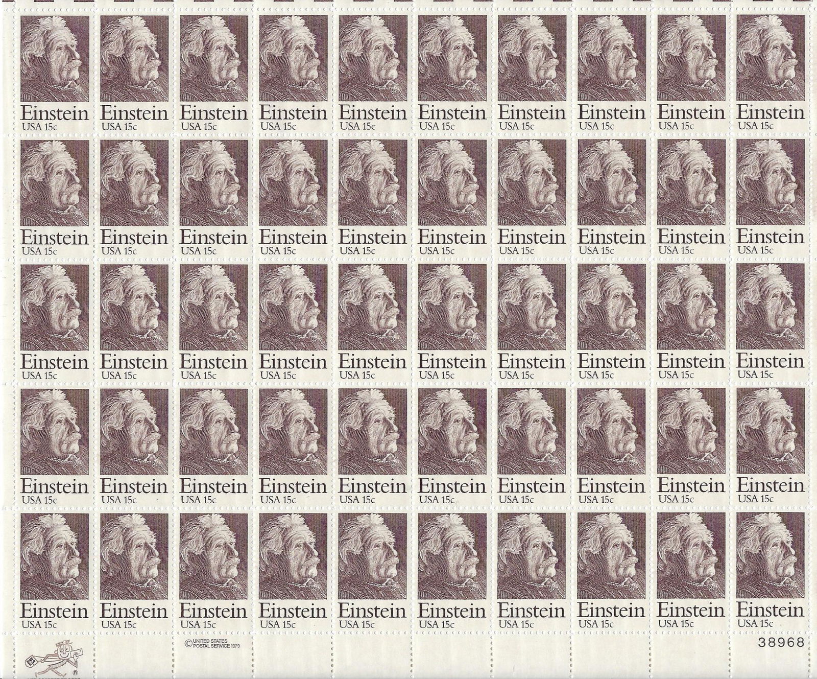 Albert Einstein sheet of stamps (1 of 1)