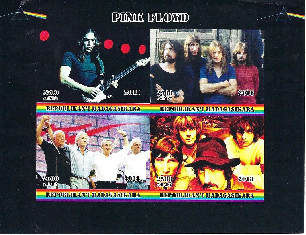 Pink Floyd - Republic of Madagascar Stamp Sheet (1 of 1)