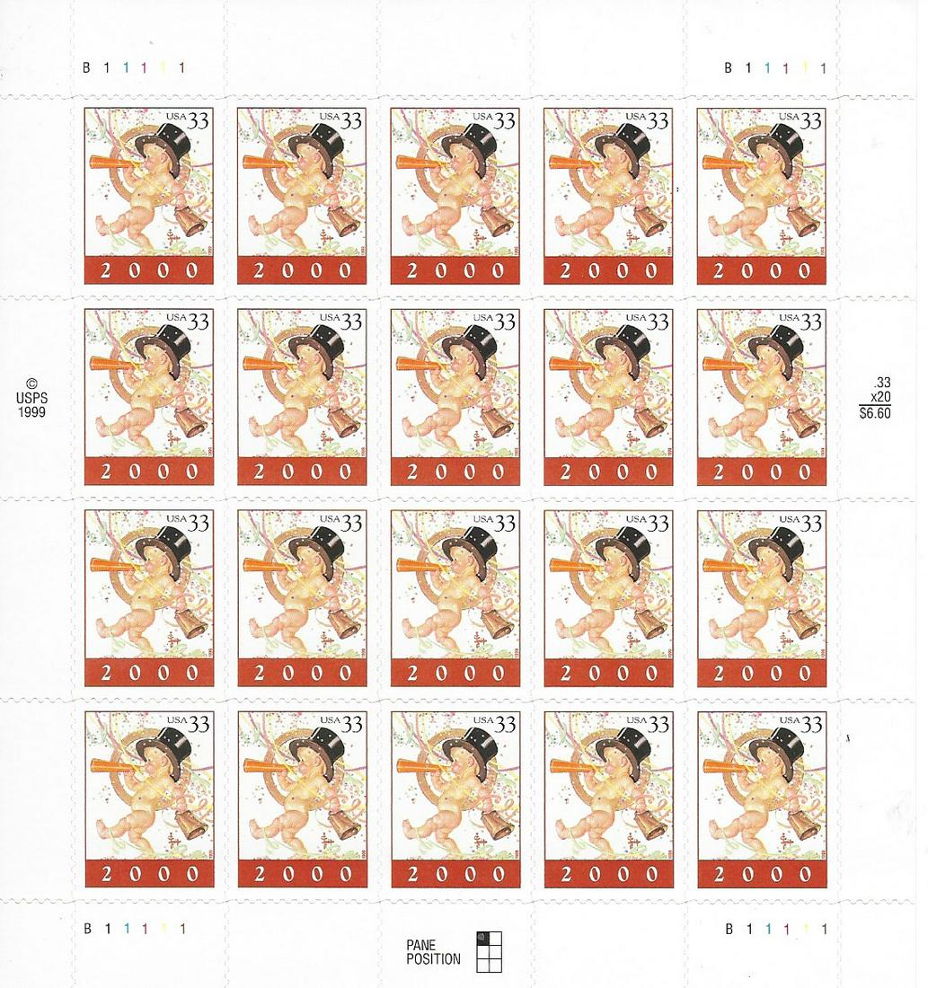 New Year's Baby, Year 2000 Stamps (1 of 1)