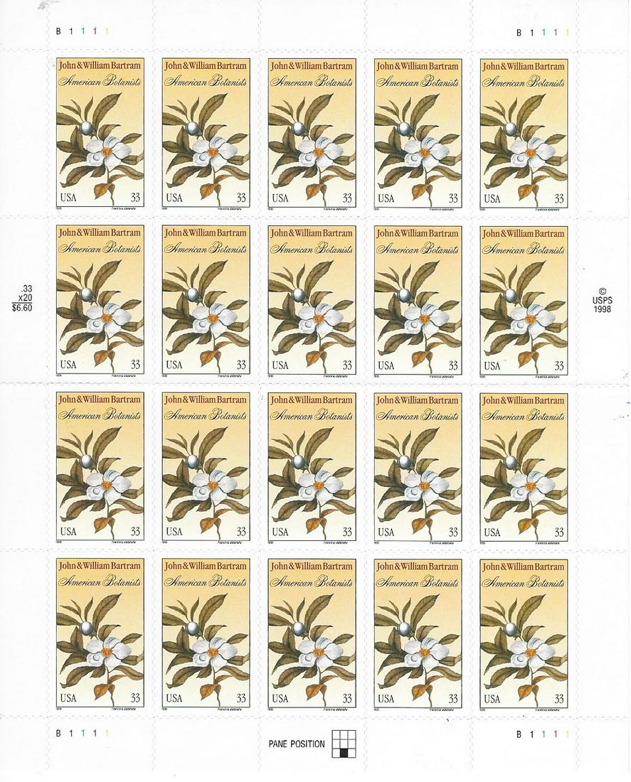 John and William Bartram: American Botanists stamp (1 of 1)
