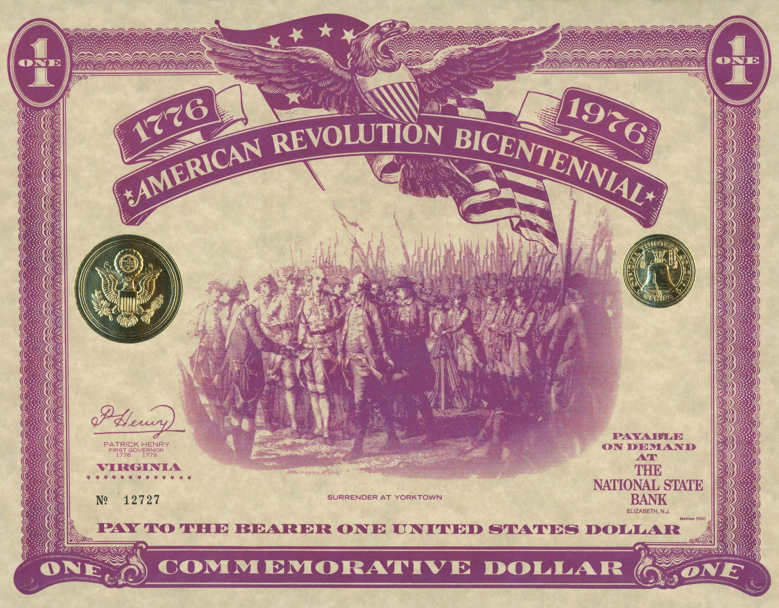 American Revolution Bicentennial Commemorative One (1 of 1)