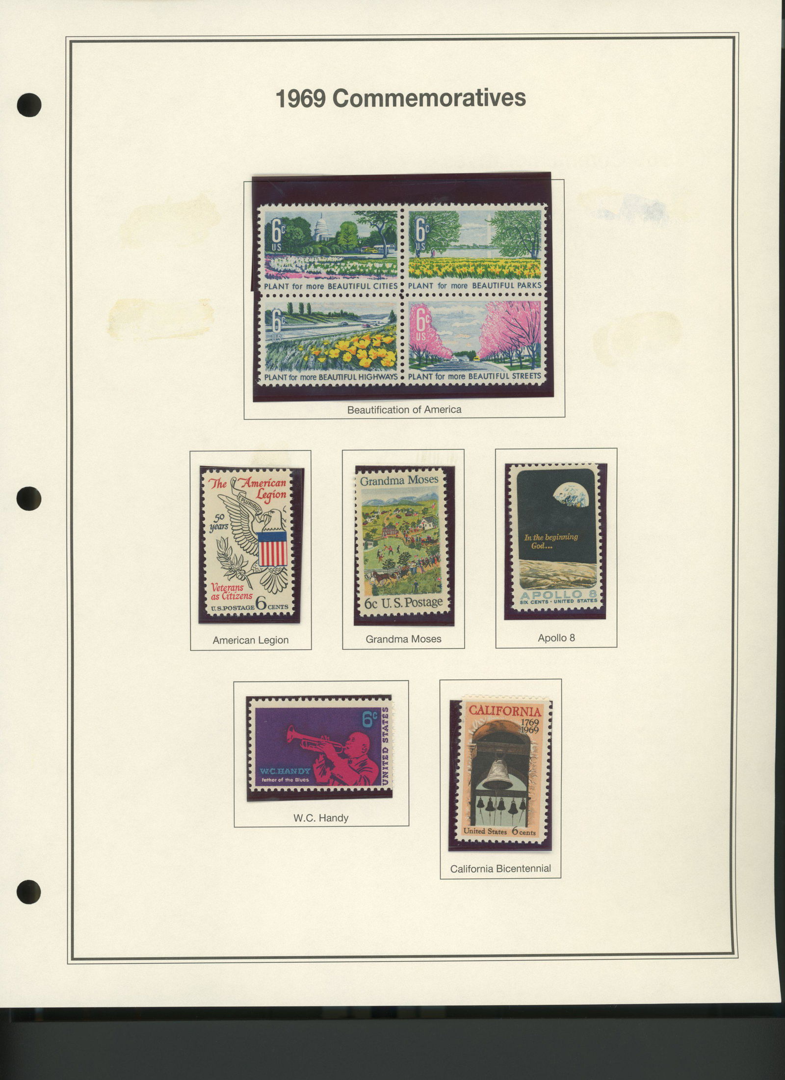 1969 United States Commemorative Stamp Set (1 of 1)
