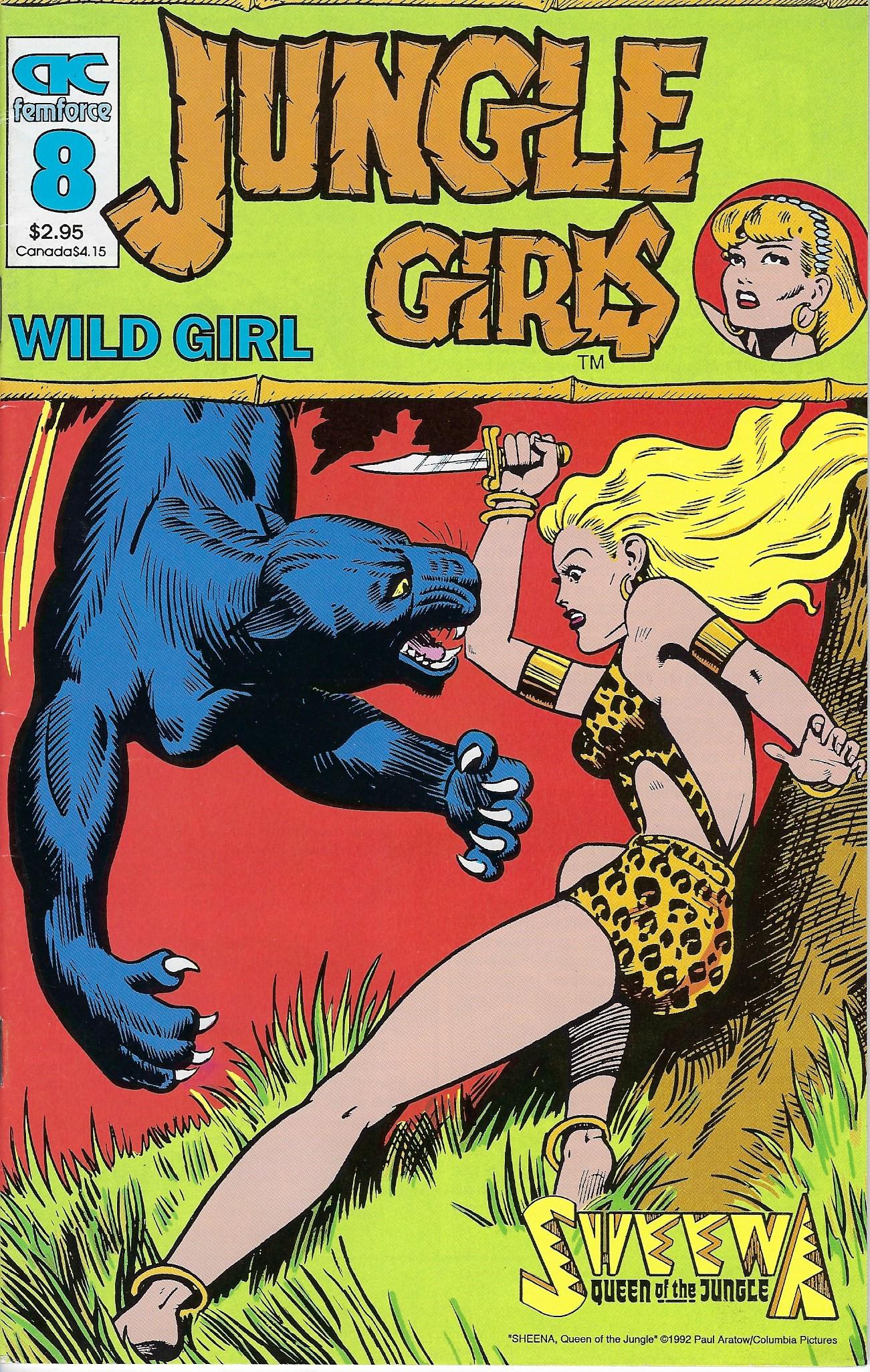 Jungle Girls (1988) #8 - Wild Girl comic: Jungle Girls (1988) #8 - Wild Girl comic. Edited by Bill Black. Stories by Bill Black and Bill Feret. Art by Robert Webb and Bob Lubbers. AC Comics reprints classic jungle-girl stories that originally