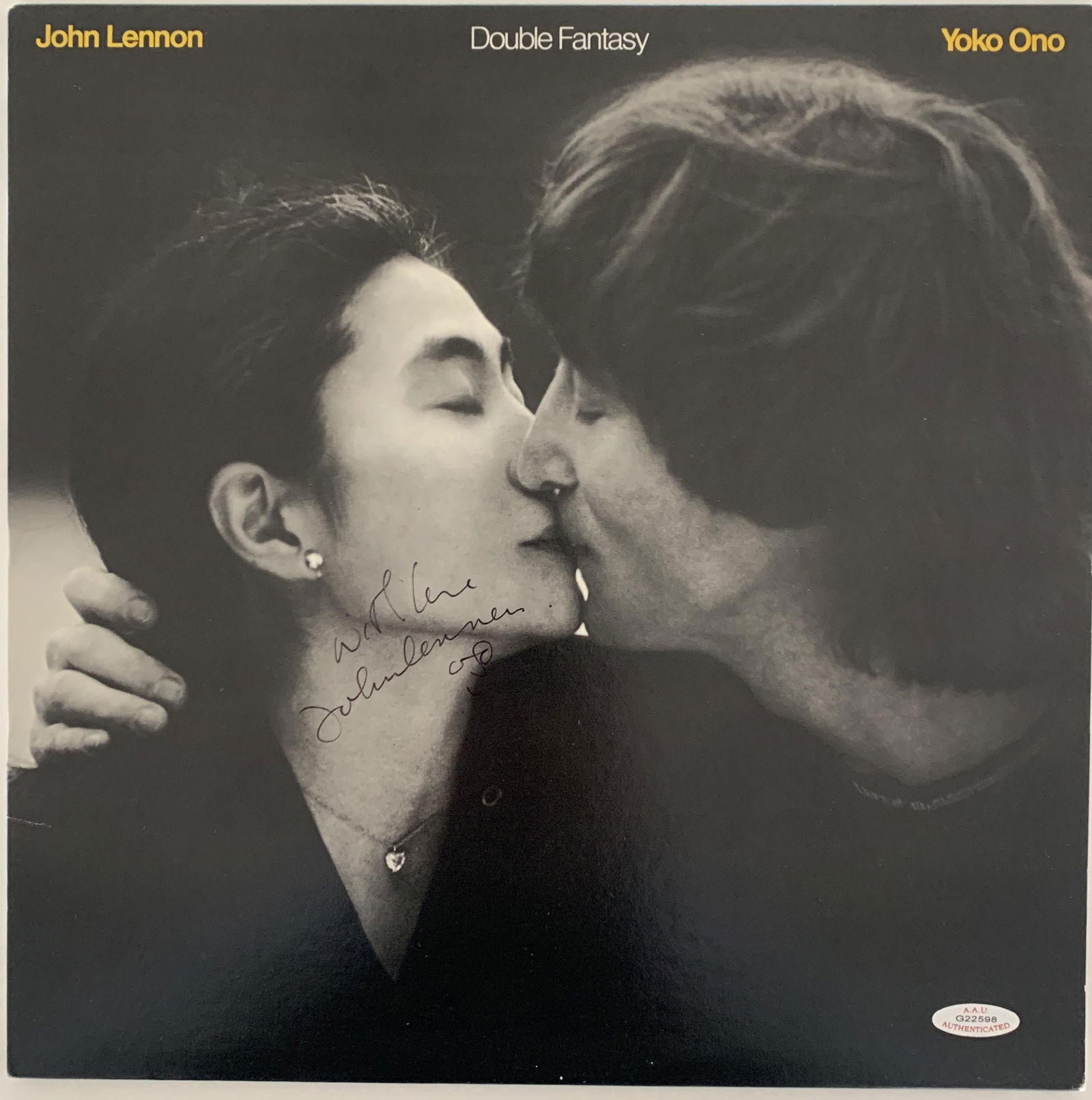John Lennon Double Fantasy signed album: John Lennon Double Fantasy signed album. 12x12 inches