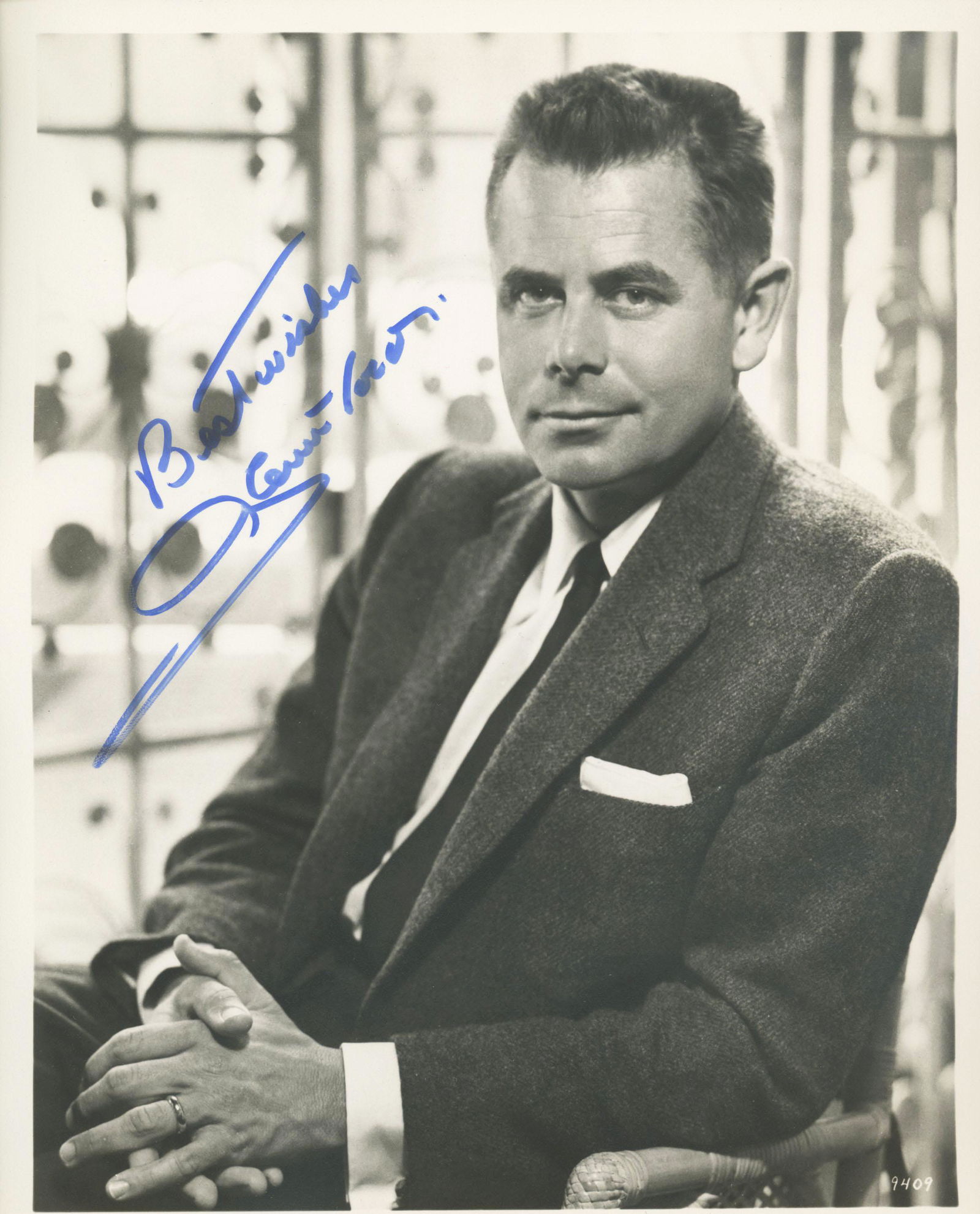 Glenn Ford signed photo: Glenn Ford signed photo. 8x10 inches