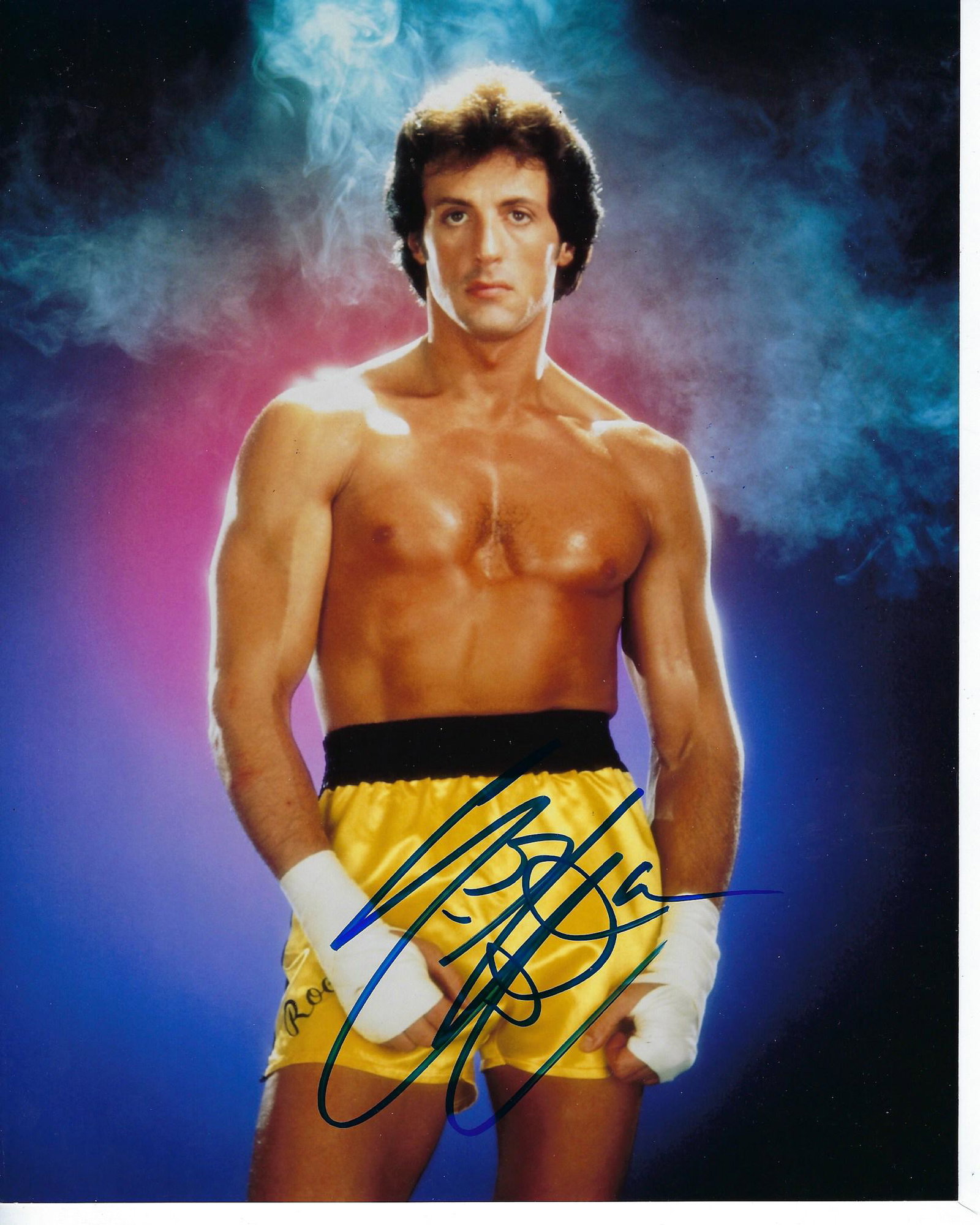 Rocky Sylvester Stallone signed photo: Rocky signed photo autographed by Sylvester Stallone. 8x10 inches