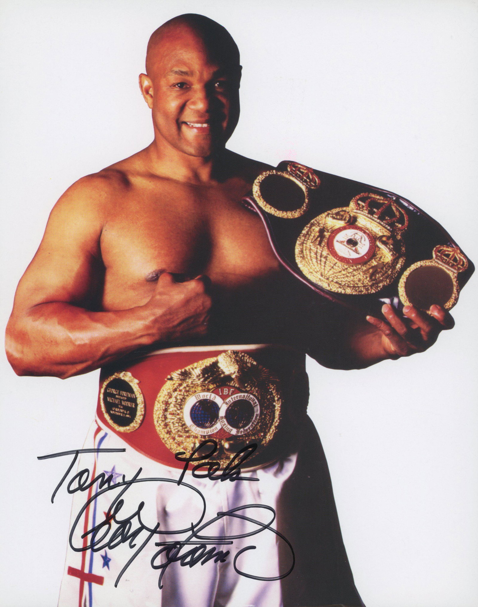 George Foreman signed photo: George Foreman signed photo. 8x10 inches