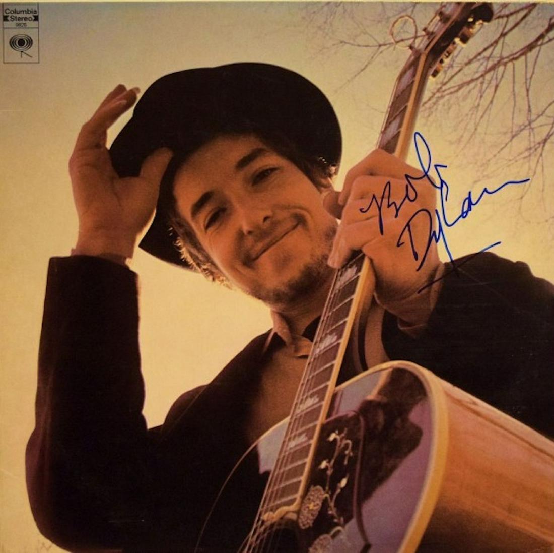 Bob Dylan Nashville Skyline signed album: Bob Dylan Nashville Skyline 1969 signed album