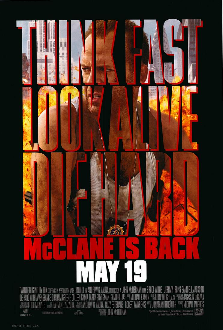 Die Hard With a Vengeance   1995 original movie poster (1 of 1)