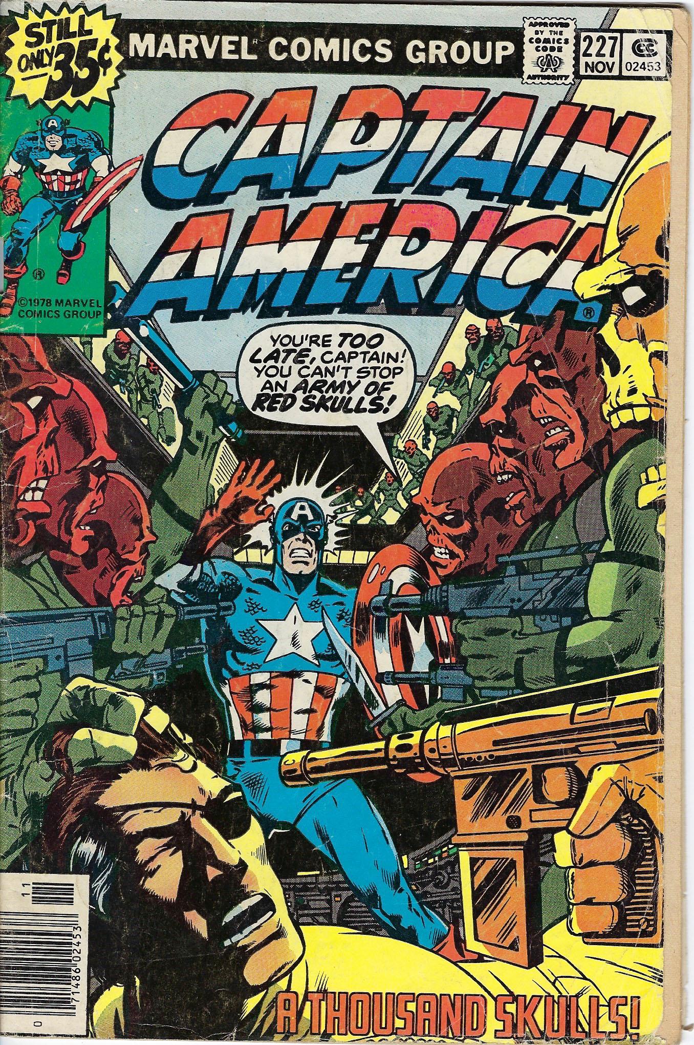 Captain America Marvel Comic Book #227 (1 of 1)