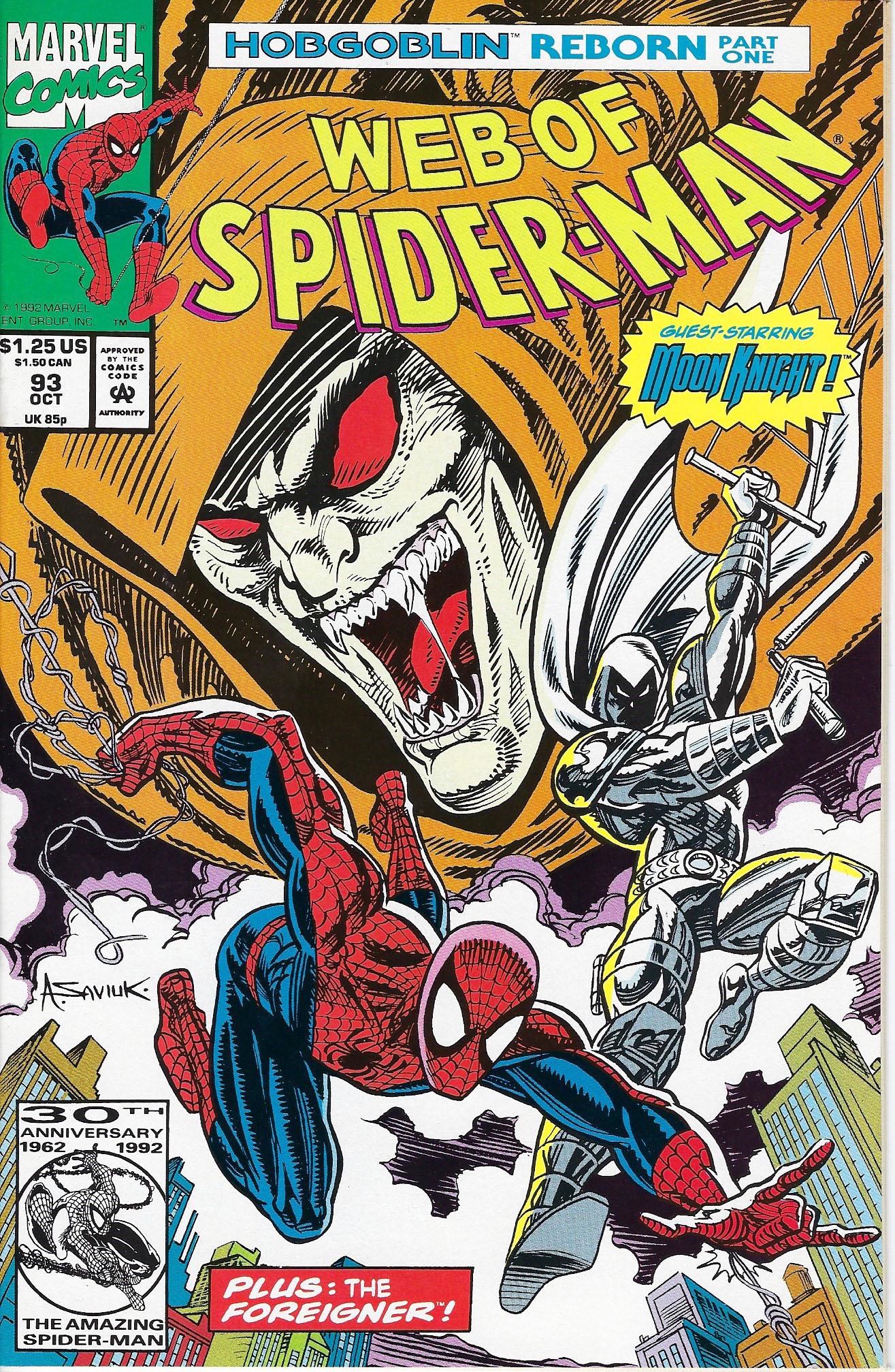 Web of Spider-Man Marvel Comic Book #93 (1 of 1)