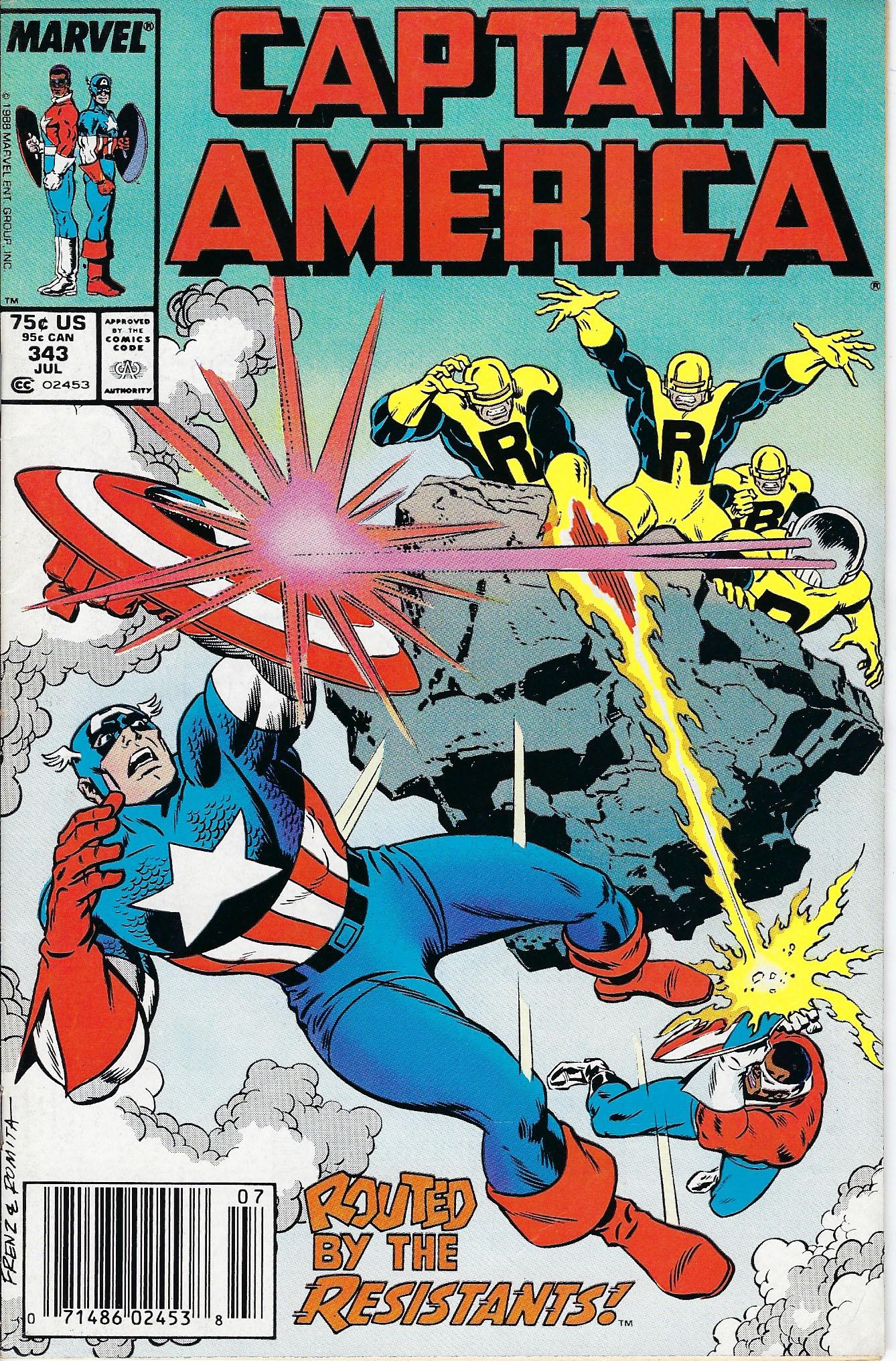 Captain America Marvel Comic Book #343 (1 of 1)