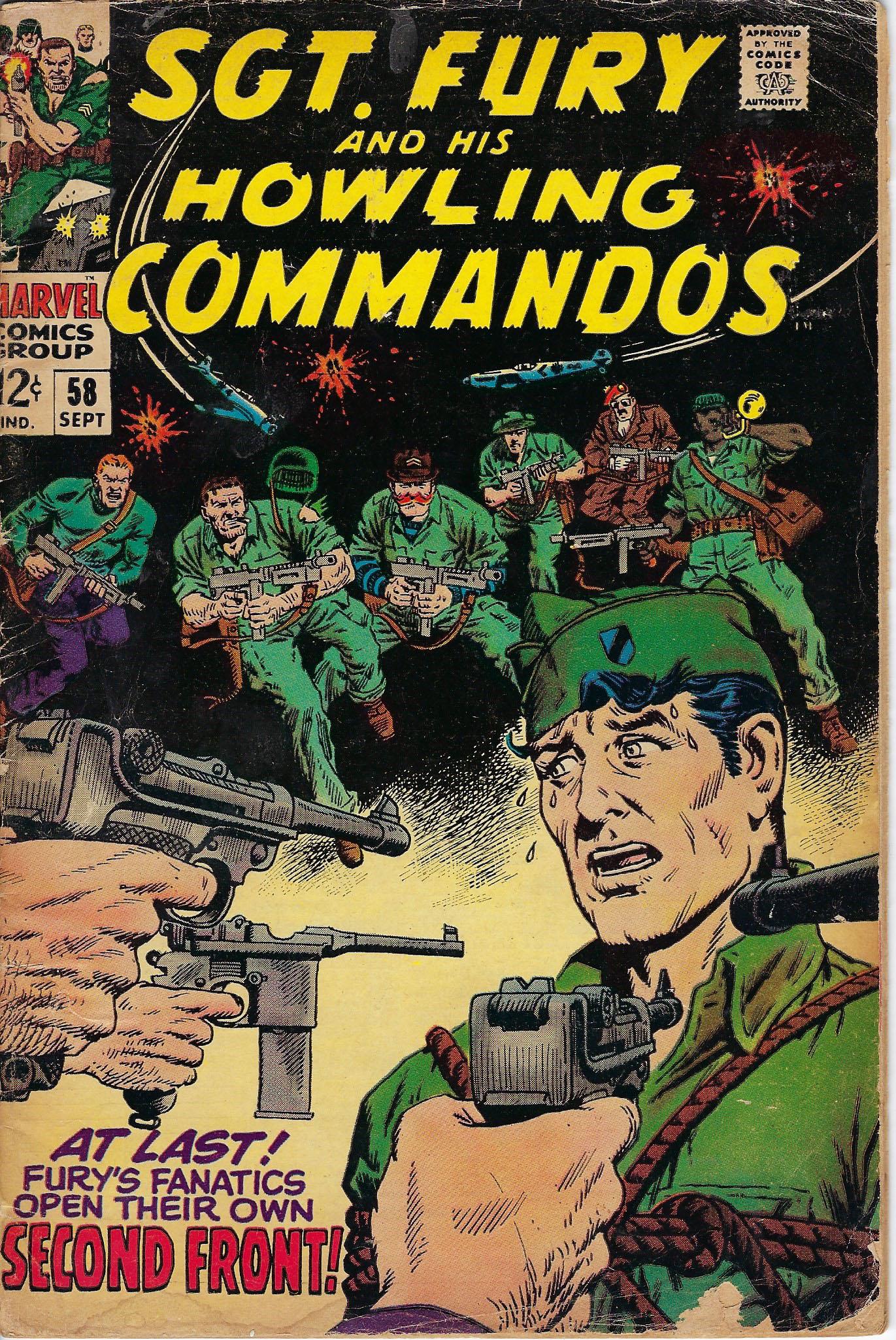 Sgt. Fury Marvel Comic Book #58 (1 of 1)
