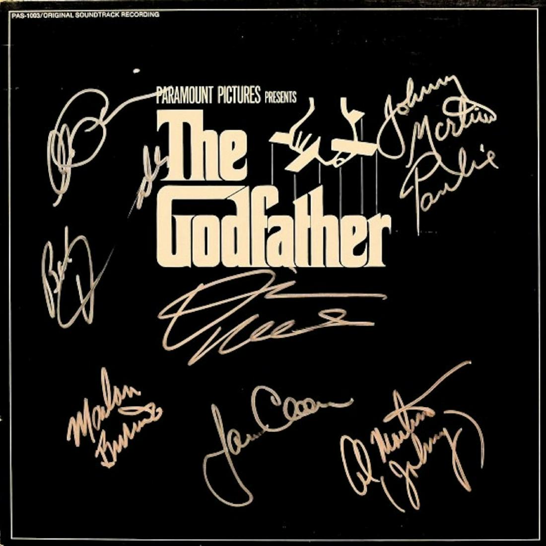 The Godfather Original Soundtrack Recording signed: The Godfather Original Soundtrack Recording 1972 signed album autographed by Robert Duvall, Diane Keaton, Al Pacino, James Caan, Marlon Brando, Johnny Martino & Al Martino