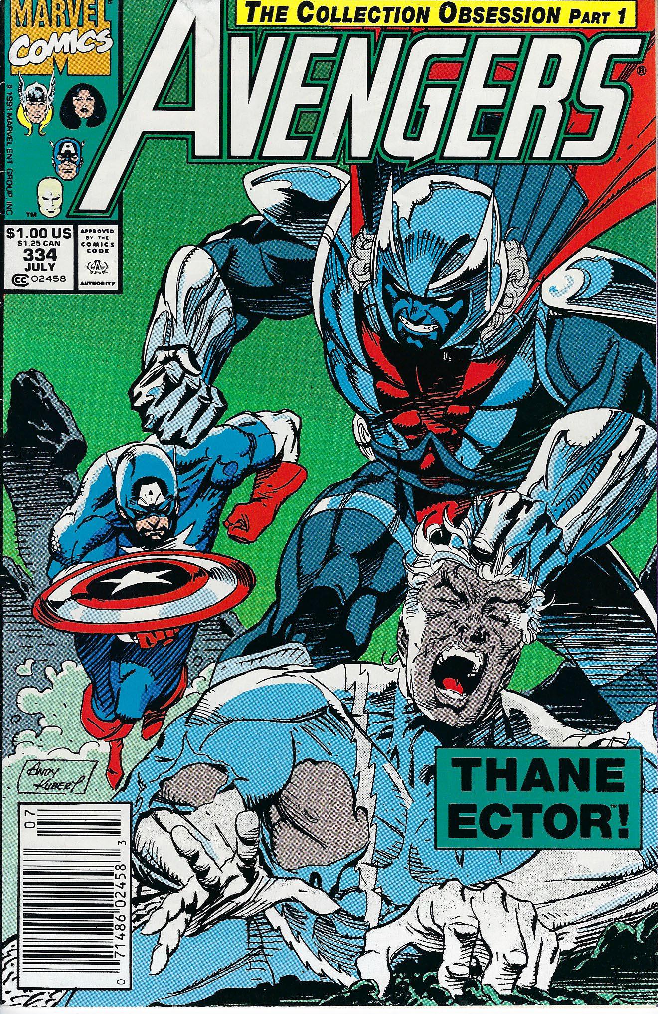 Avengers Marvel Comic Book #334 (1 of 1)